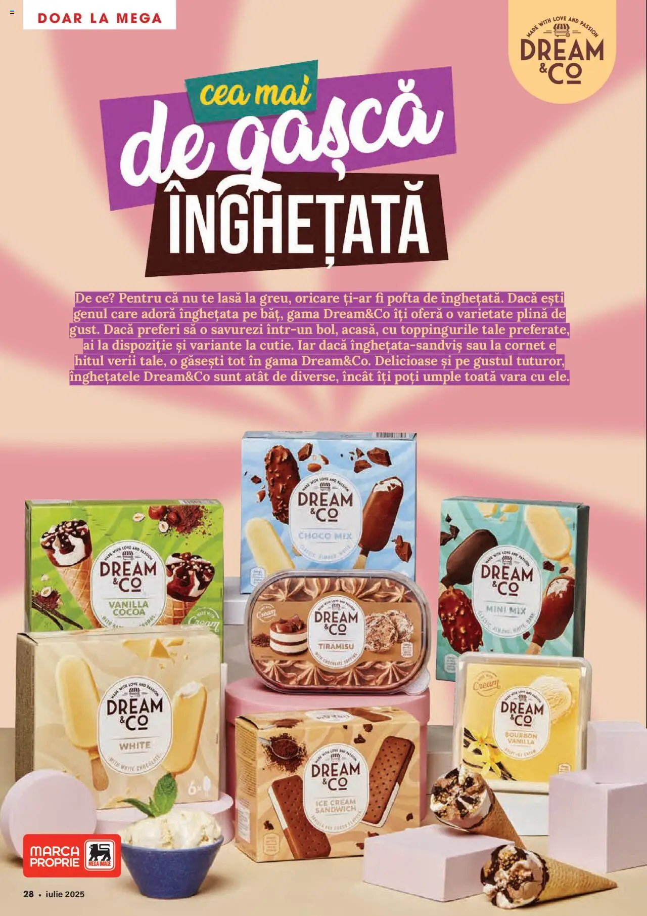 Catalog Mega Image 26 Iunie - 21 Iulie 2025 | Pagina 28 | Produse: Tiramisu, Bourbon, Înghețată