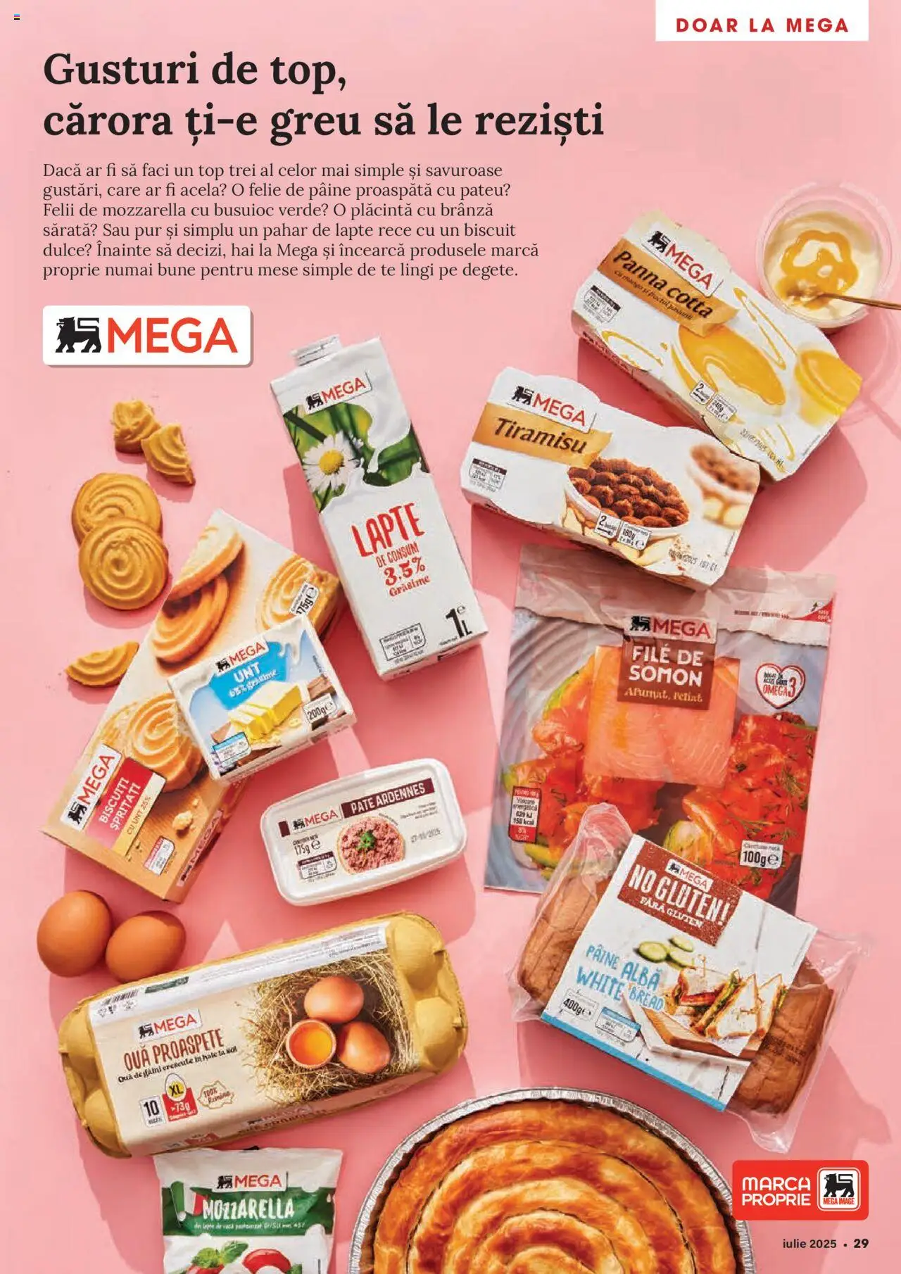 Catalog Mega Image 26 Iunie - 21 Iulie 2025 | Pagina 29 | Produse: Pate, Unt, Brânză, Tiramisu
