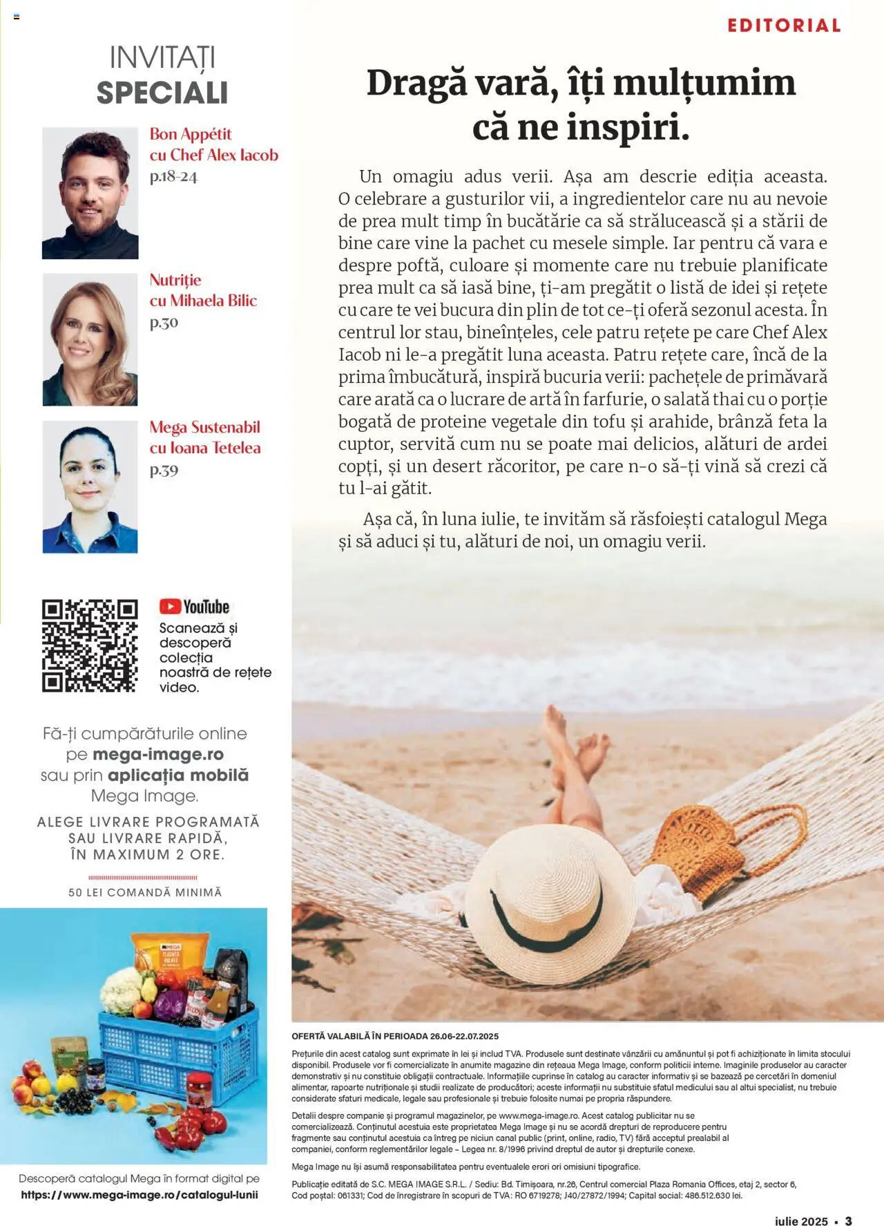 Catalog Mega Image 26 Iunie - 21 Iulie 2025 | Pagina 3 | Produse: Masaüstü kılıfı, Ardei, Brânză, Salată