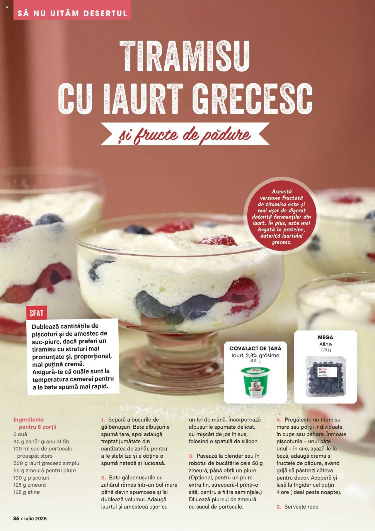 Catalog Mega Image 26 Iunie - 21 Iulie 2025 | Pagina 36 | Produse: Afine, Bucătărie, Ouă, Tiramisu