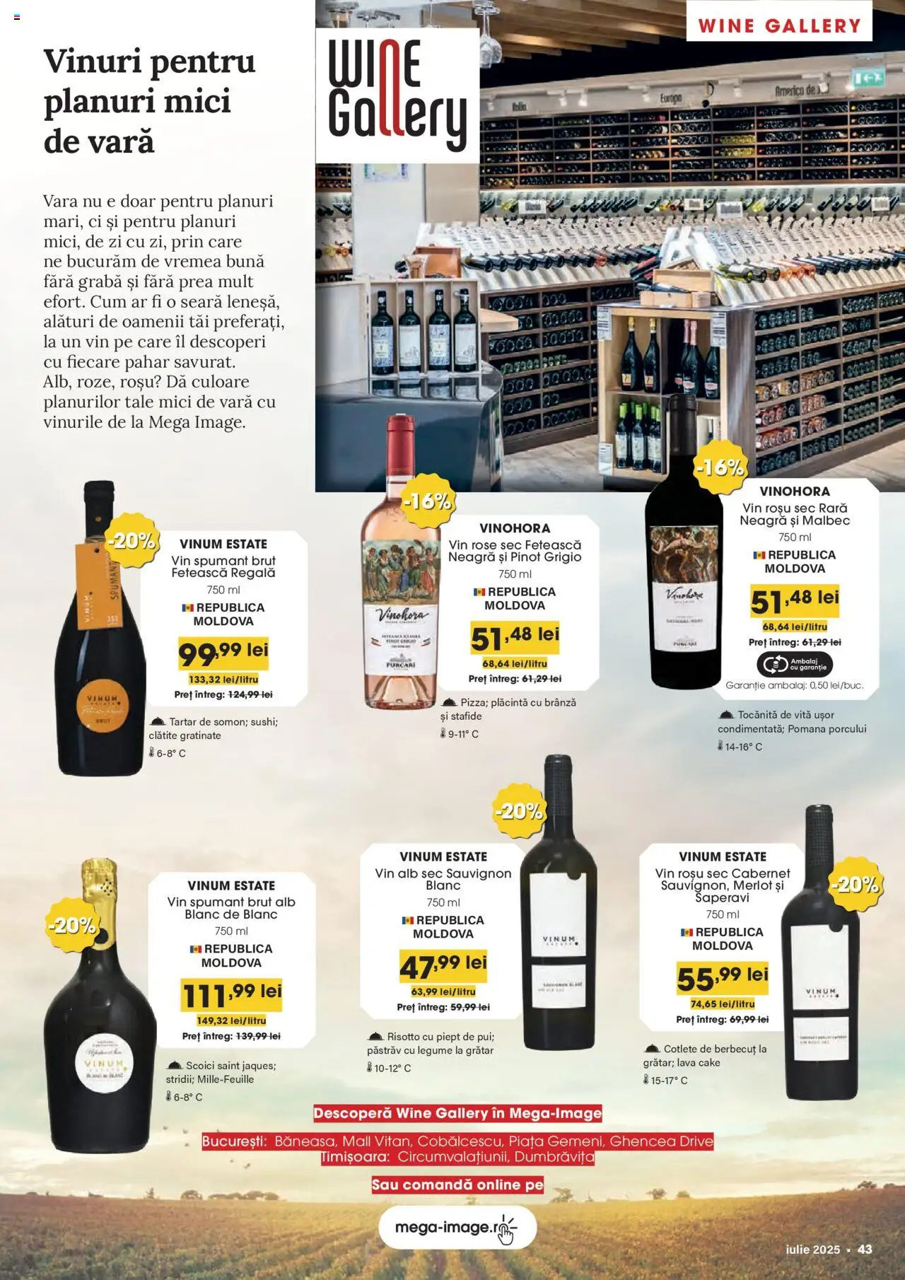 Catalog Mega Image 26 Iunie - 21 Iulie 2025 | Pagina 43 | Produse: Brânză, Vin, Stafide, Legume