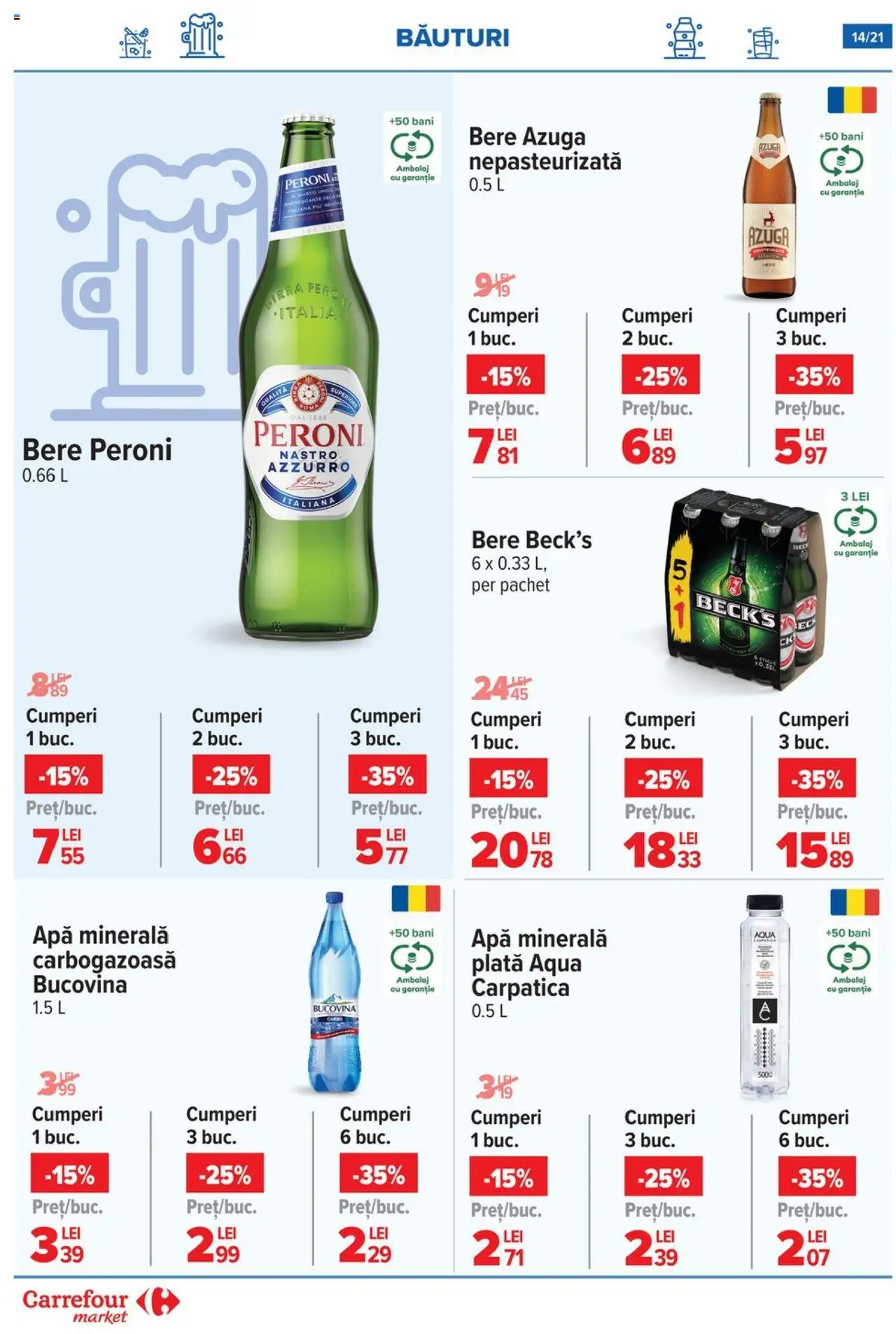 Catalog Carrefour 25 - 30 Iunie 2025 | Pagina 14 | Produse: Yazı tahtası kalemi, Bere, Apă