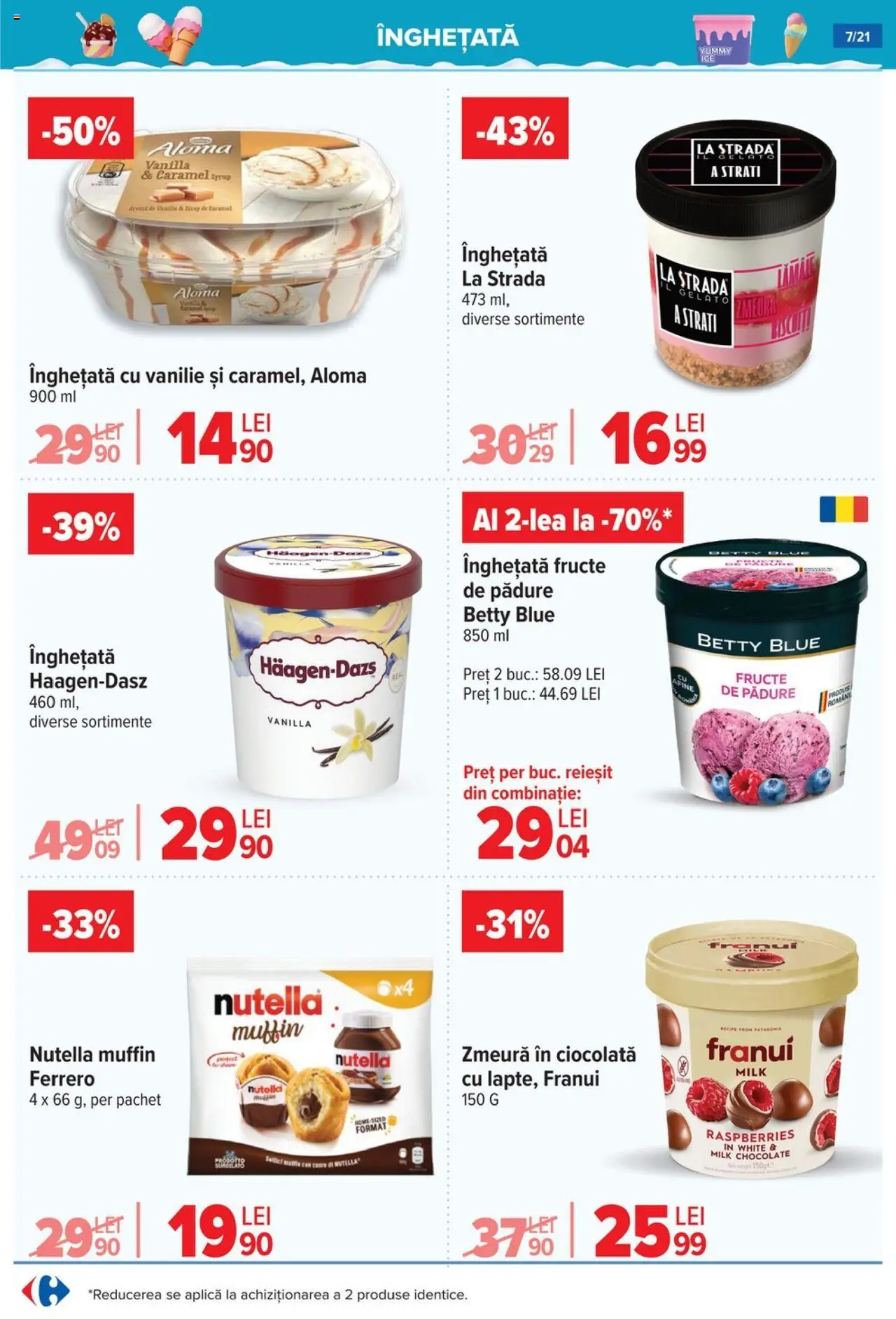 Catalog Carrefour 25 - 30 Iunie 2025 | Pagina 7 | Produse: Soda, Ciocolată, Înghețată, Fructe