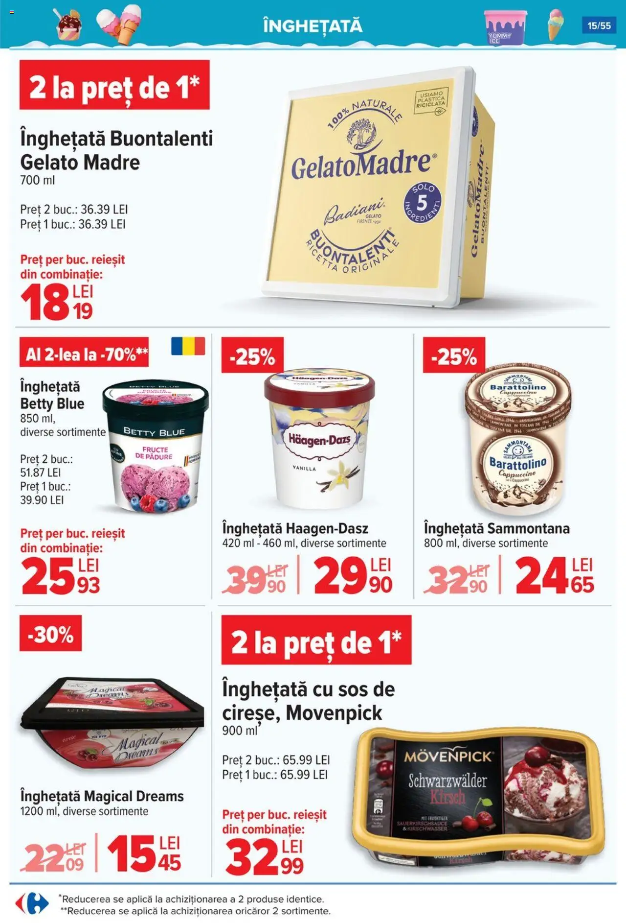 Catalog Carrefour 25 - 30 Iunie 2025 | Pagina 15 | Produse: Înghețată, Fructe, Sos