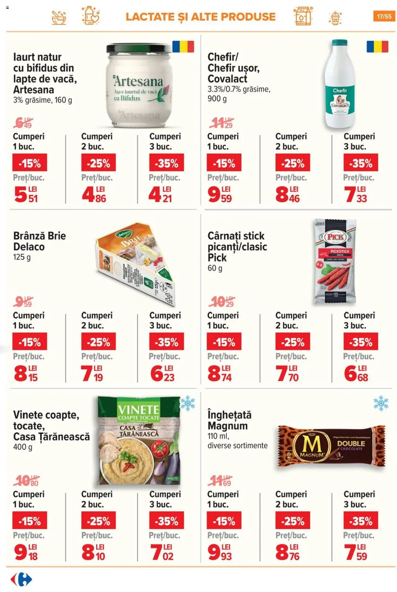 Catalog Carrefour 25 - 30 Iunie 2025 | Pagina 17 | Produse: Light Kedi Konservesi, Lapte, Brânză, Cârnați