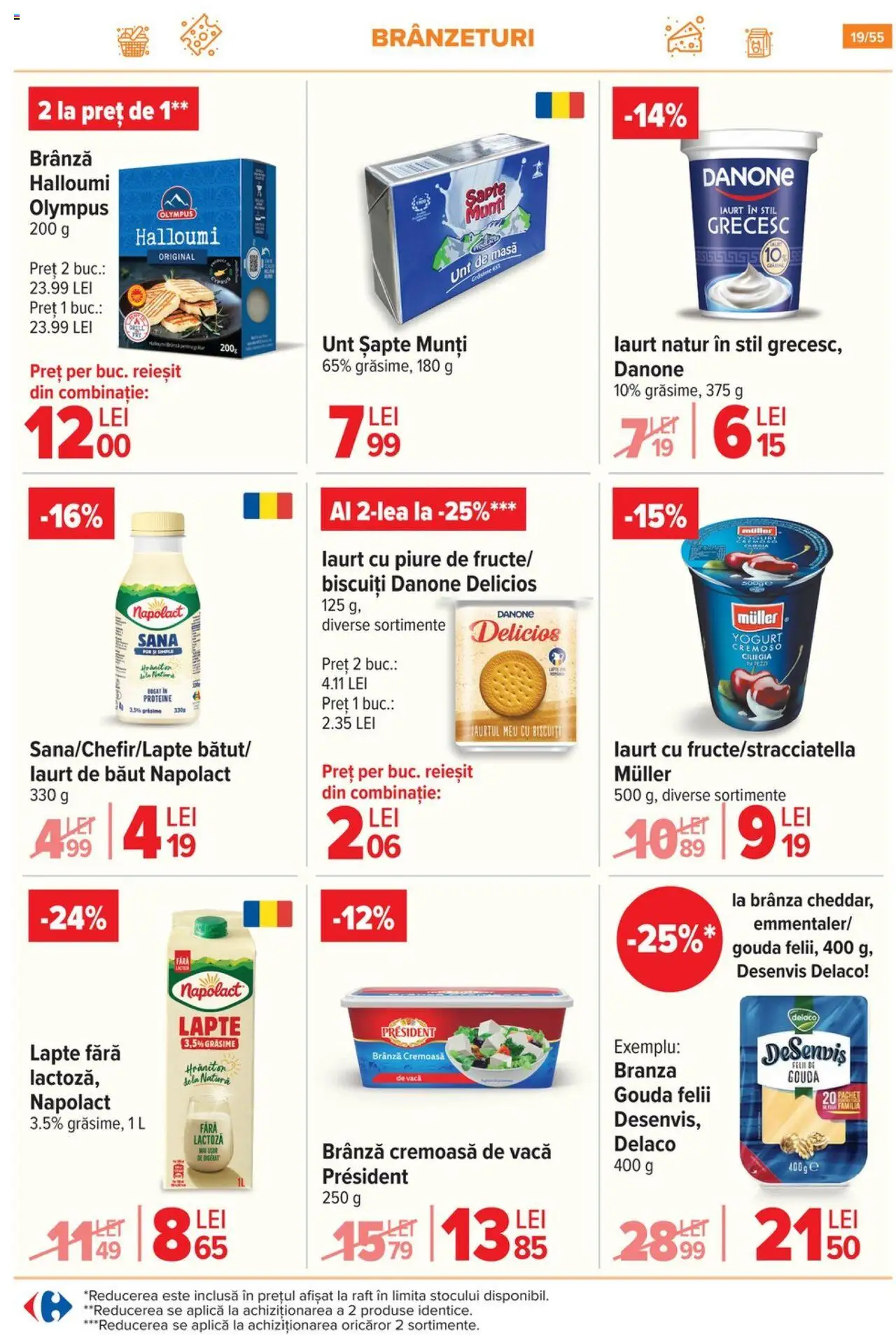 Catalog Carrefour 25 - 30 Iunie 2025 | Pagina 19 | Produse: Raft, Unt, Brânză, Biscuiți