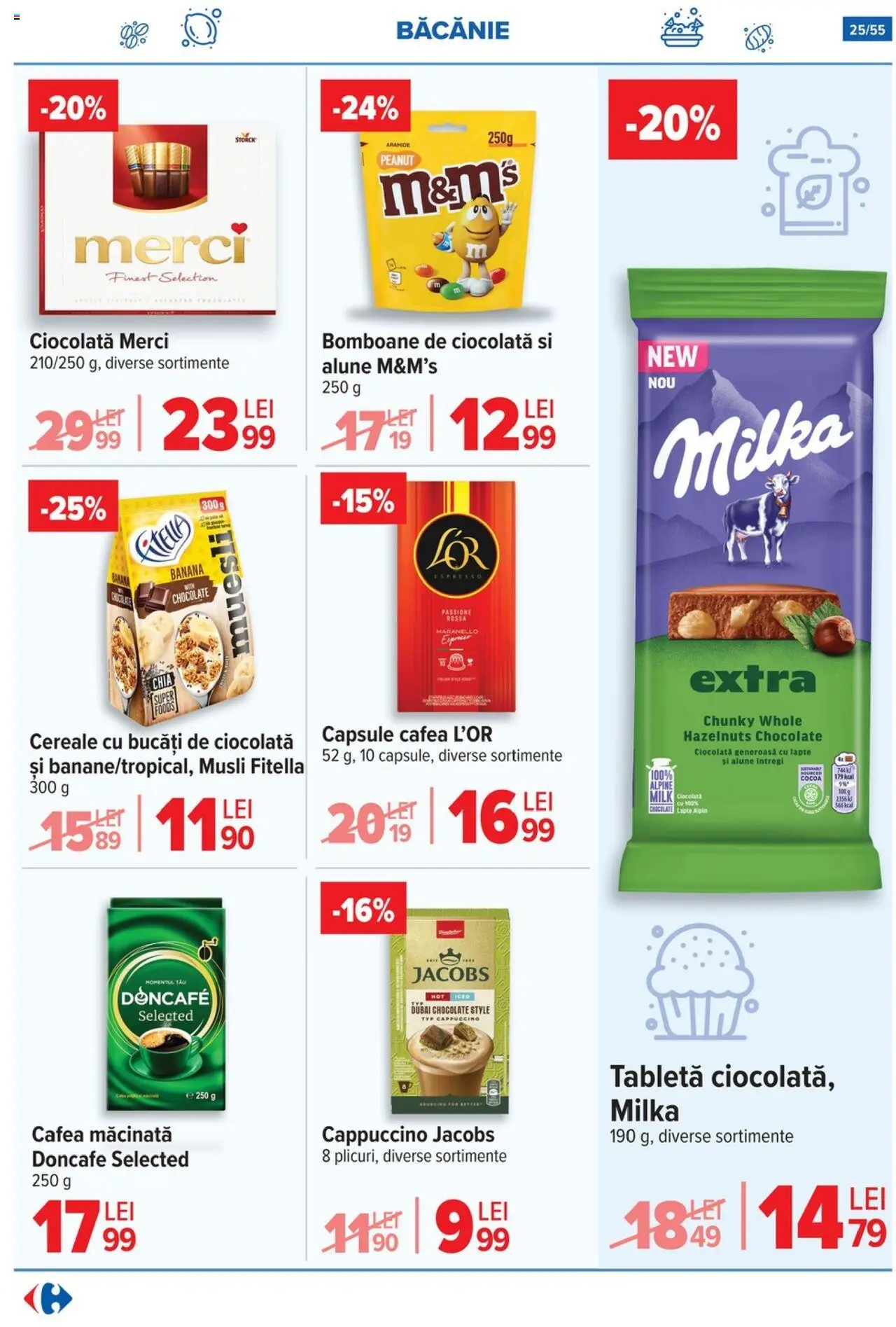 Catalog Carrefour 25 - 30 Iunie 2025 | Pagina 25 | Produse: Delgeç, Alune, Cafea, Ciocolată
