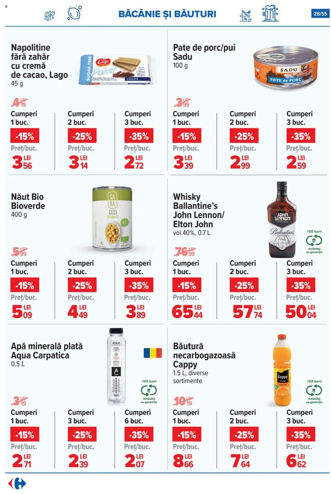 Catalog Carrefour 25 - 30 Iunie 2025 | Pagina 28 | Produse: Şerit ödül, Cremă, Apă, Zahăr