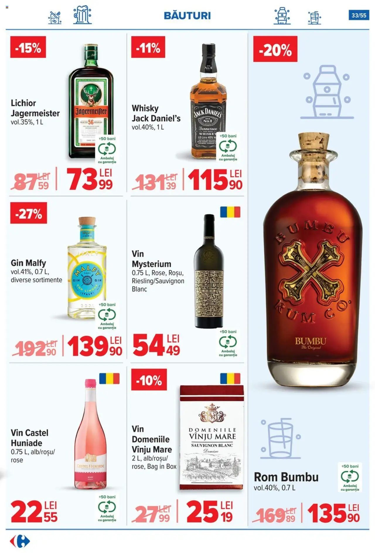 Catalog Carrefour 25 - 30 Iunie 2025 | Pagina 33 | Produse: Lichior, Vin, Gin, Whiskey