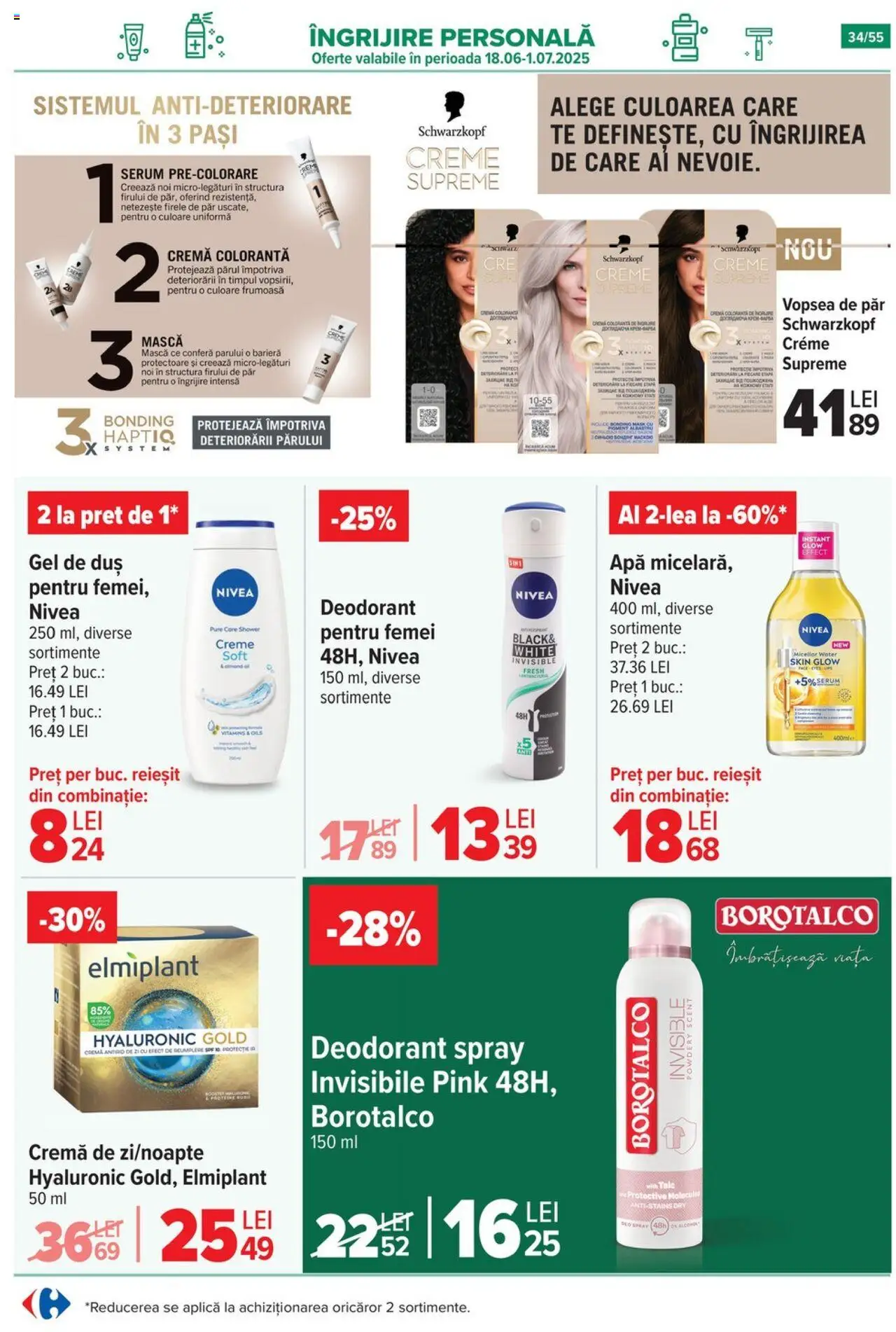 Catalog Carrefour 25 - 30 Iunie 2025 | Pagina 34 | Produse: Serum, Vopsea, Deodorant, Vopsea de păr