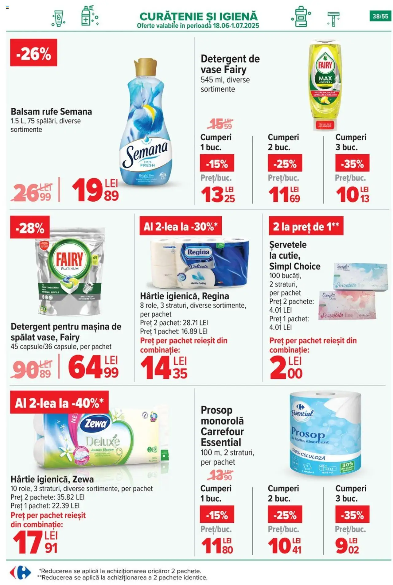 Catalog Carrefour 25 - 30 Iunie 2025 | Pagina 38 | Produse: Detergent de vase, Balsam, Detergent