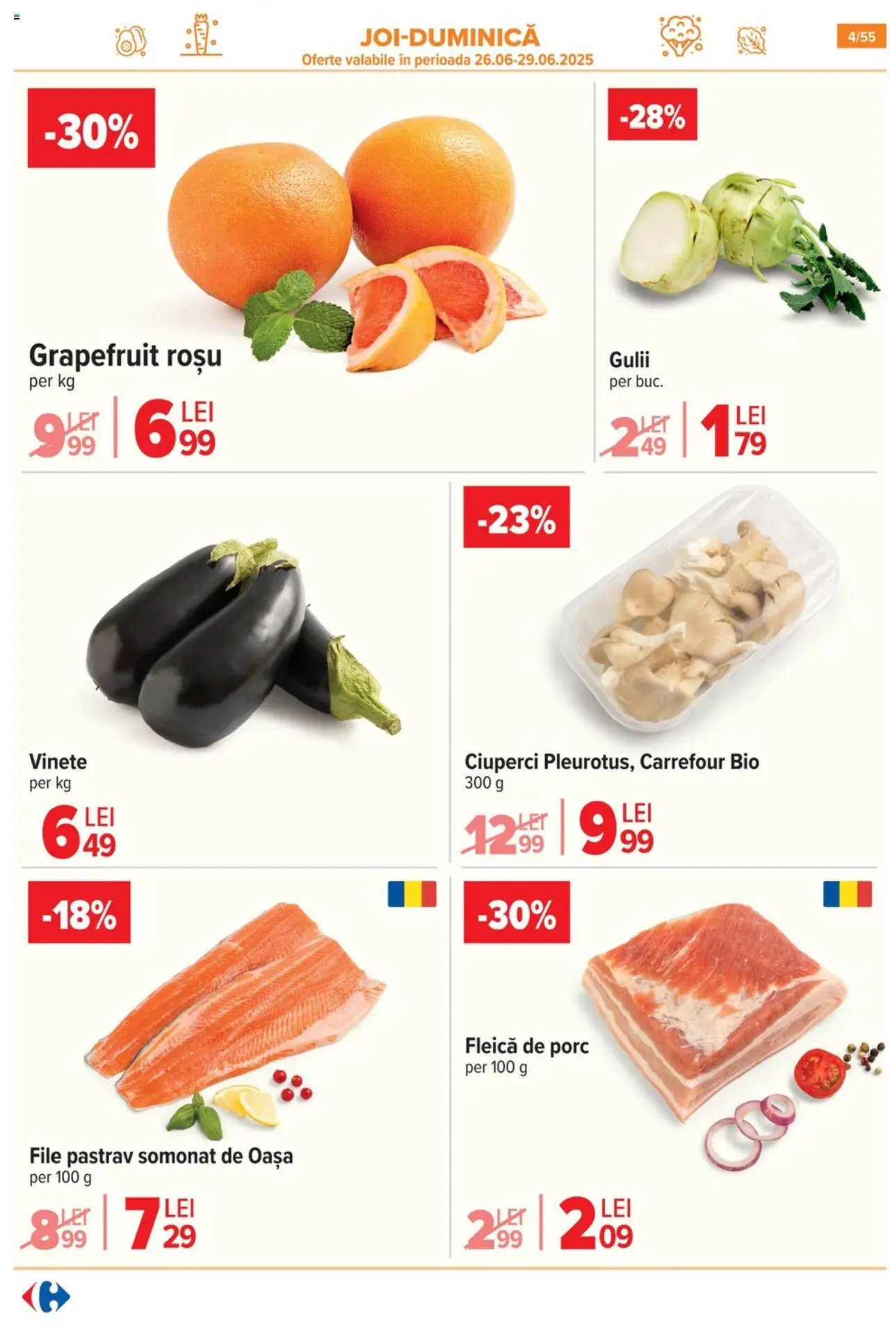 Catalog Carrefour 25 - 30 Iunie 2025 | Pagina 4 | Produse: Şerit ödül, Ciuperci, Fleică