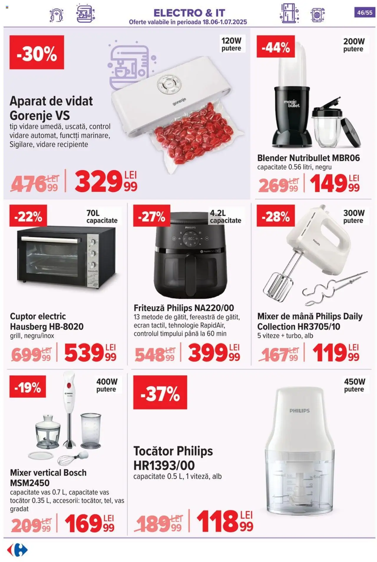Catalog Carrefour 25 - 30 Iunie 2025 | Pagina 46 | Produse: Enginar, Blender, Cuptor, Fereastră