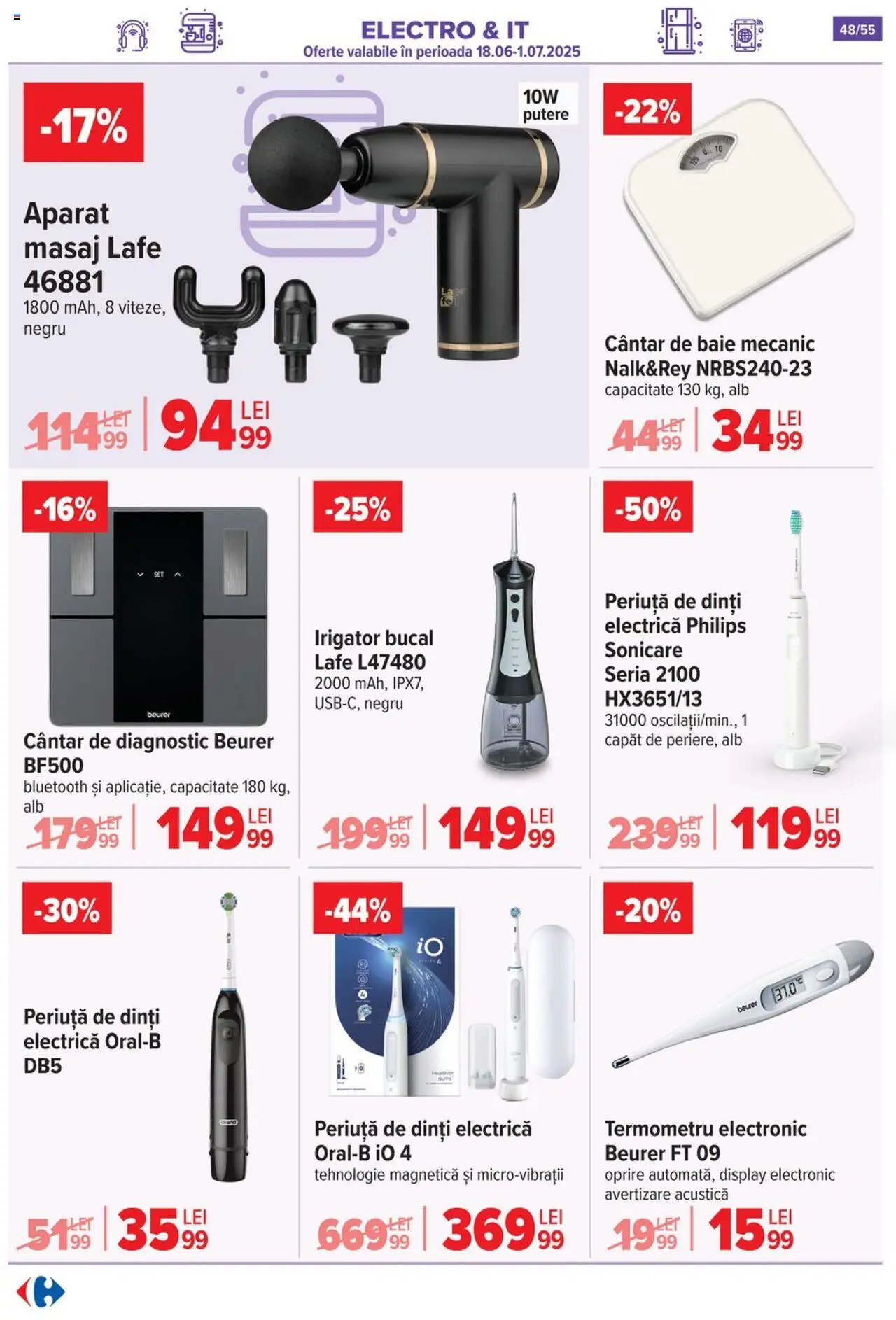 Catalog Carrefour 25 - 30 Iunie 2025 | Pagina 48 | Produse: Enginar, Termometru, Periuță De Dinți Electrică, Periuță de dinți