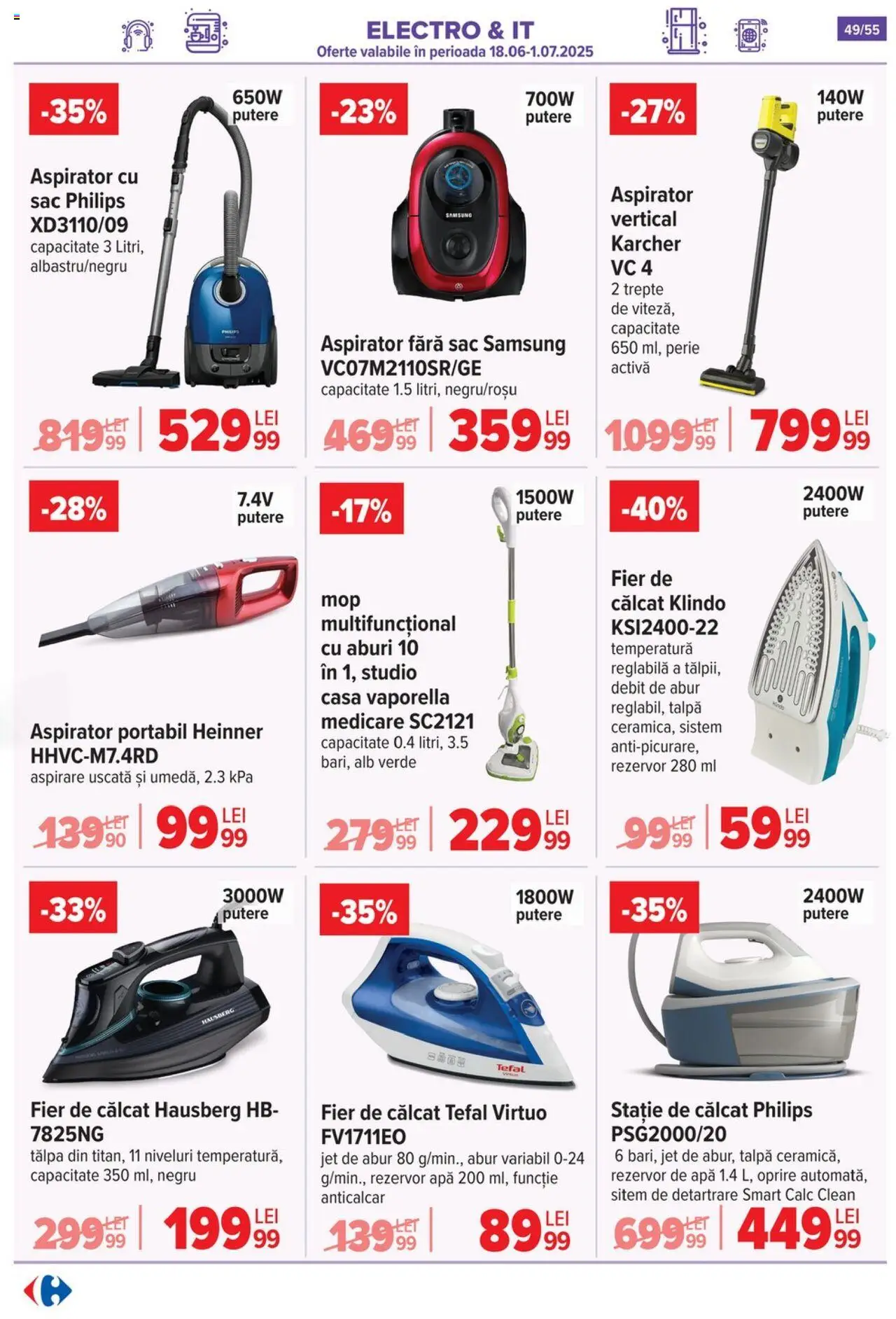 Catalog Carrefour 25 - 30 Iunie 2025 | Pagina 49 | Produse: Pomelo, Aspirator, Perie, Apă