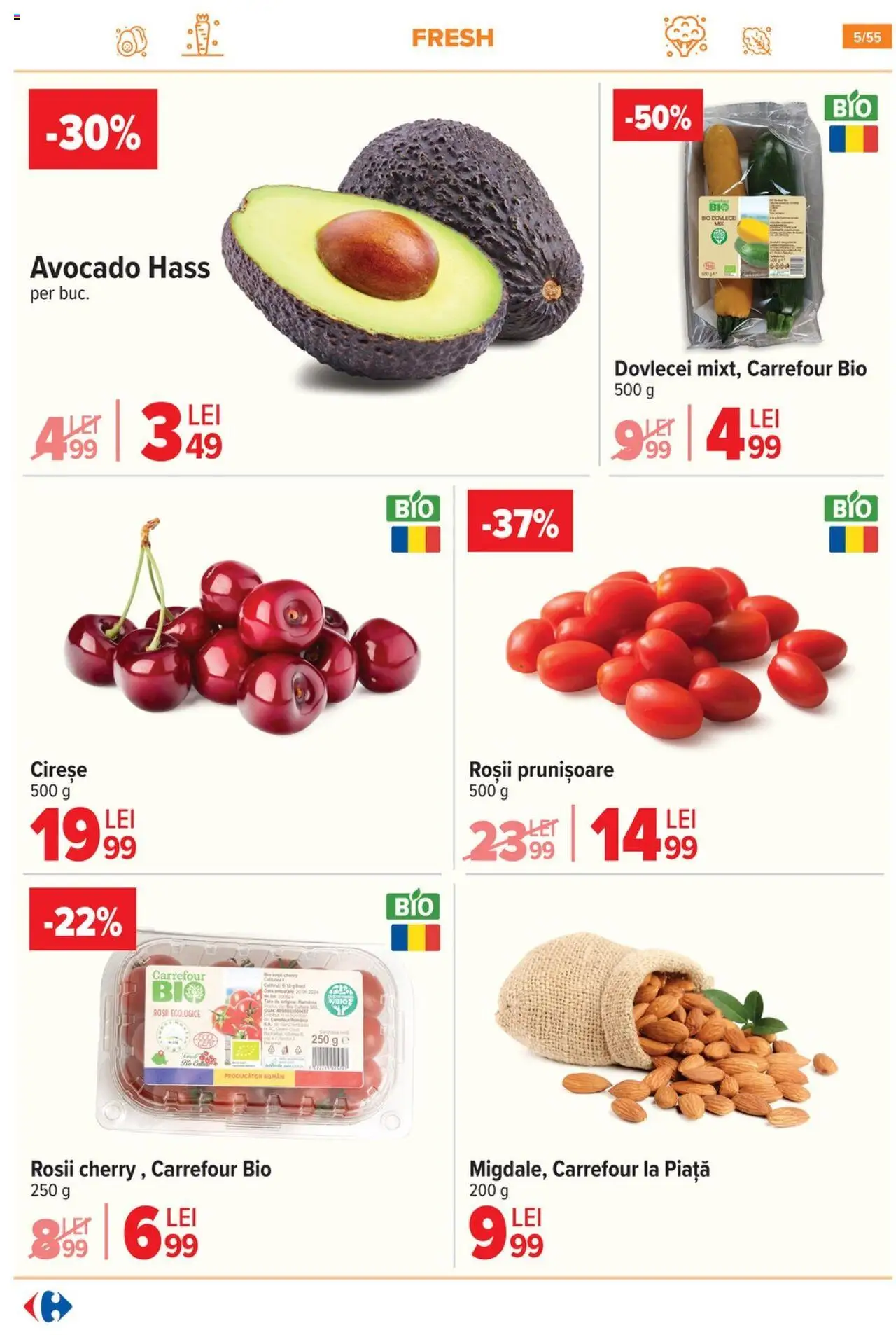 Catalog Carrefour 25 - 30 Iunie 2025 | Pagina 5 | Produse: Şerit ödül, Roșii, Cireșe, Avocado