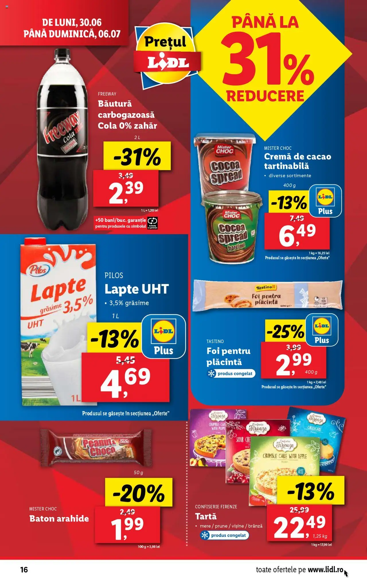 Catalog LIDL 30 Iunie - 5 Iulie 2025 | Pagina 16 | Produse: Toplar, Plăcintă, Prune, Zahăr