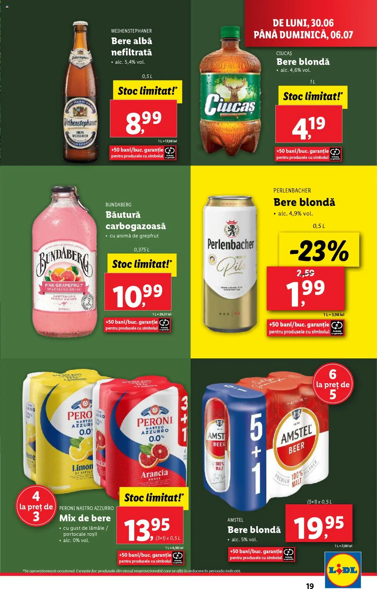 Catalog LIDL 30 Iunie - 5 Iulie 2025 | Pagina 19 | Produse: Bere, Portocale, Roșii, Lămâie
