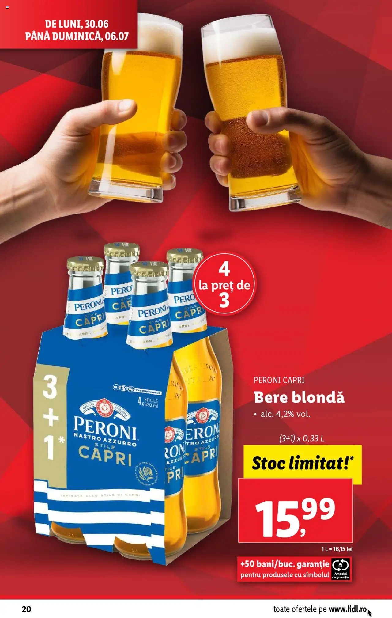 Catalog LIDL 30 Iunie - 5 Iulie 2025 | Pagina 20 | Produse: Bere
