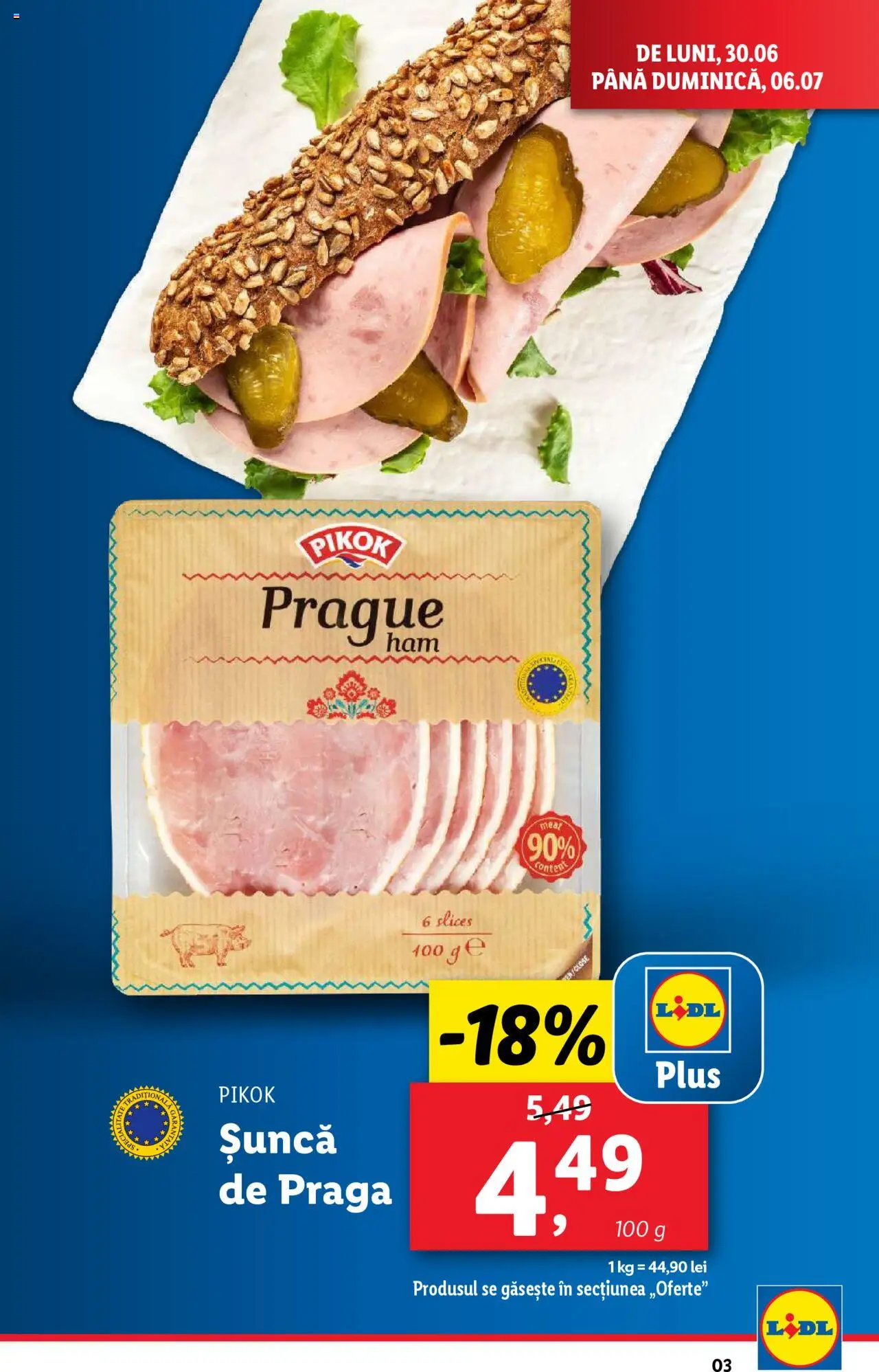 Catalog LIDL 30 Iunie - 5 Iulie 2025 | Pagina 3 | Produse: Șuncă