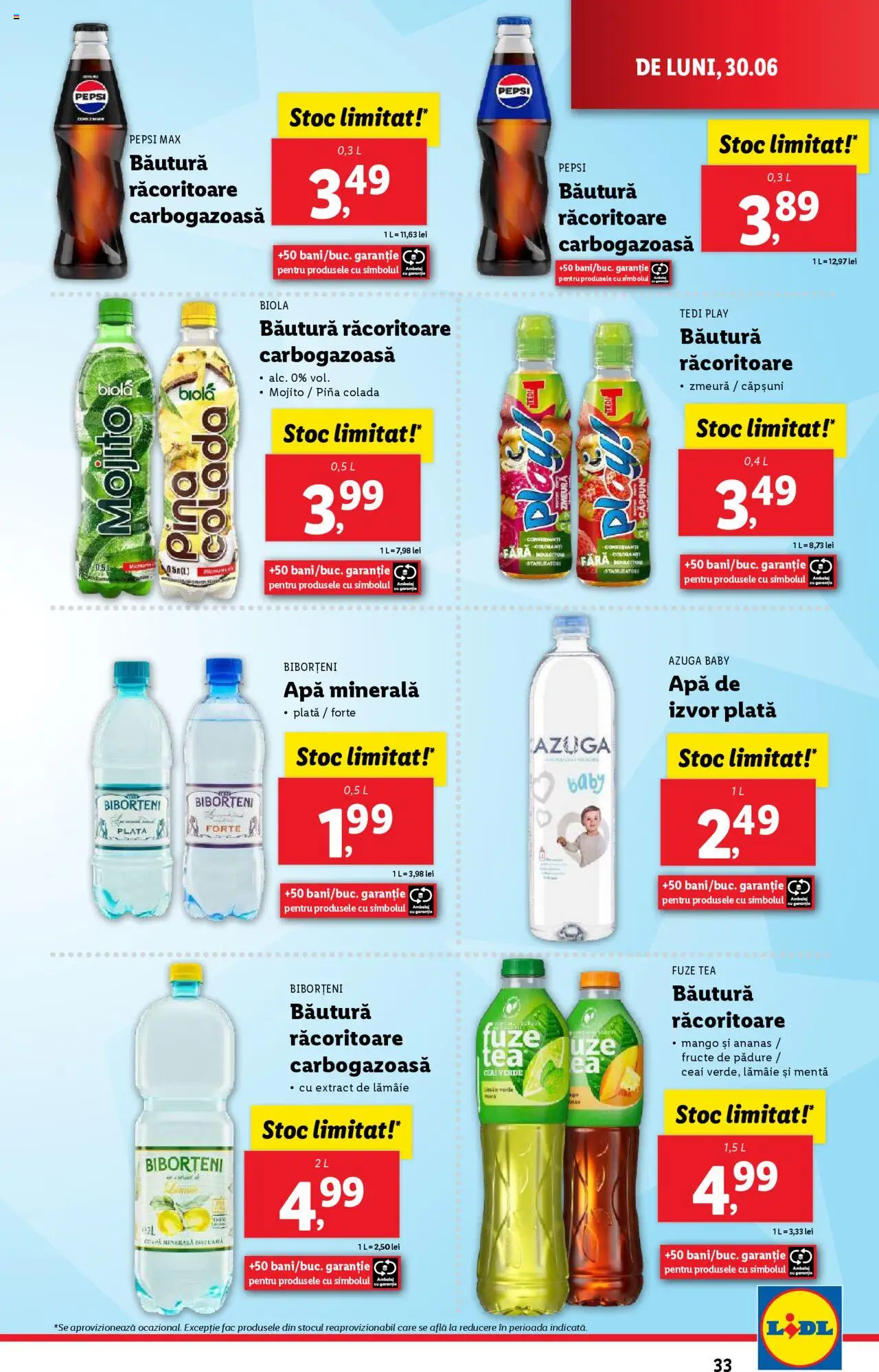 Catalog LIDL 30 Iunie - 5 Iulie 2025 | Pagina 33 | Produse: Zmeură, Yazı tahtası kalemi, Apă, Lămâie