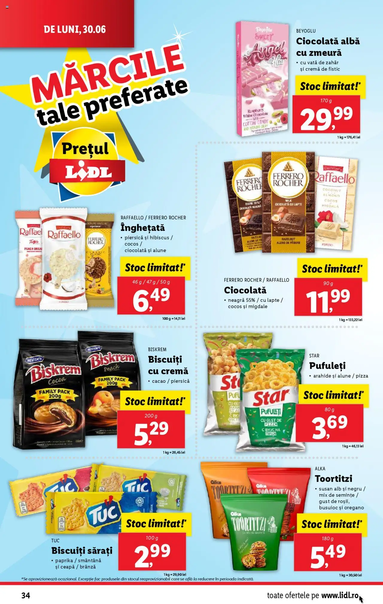 Catalog LIDL 30 Iunie - 5 Iulie 2025 | Pagina 34 | Produse: Arahide, Cremă, Smântână, Ceapă