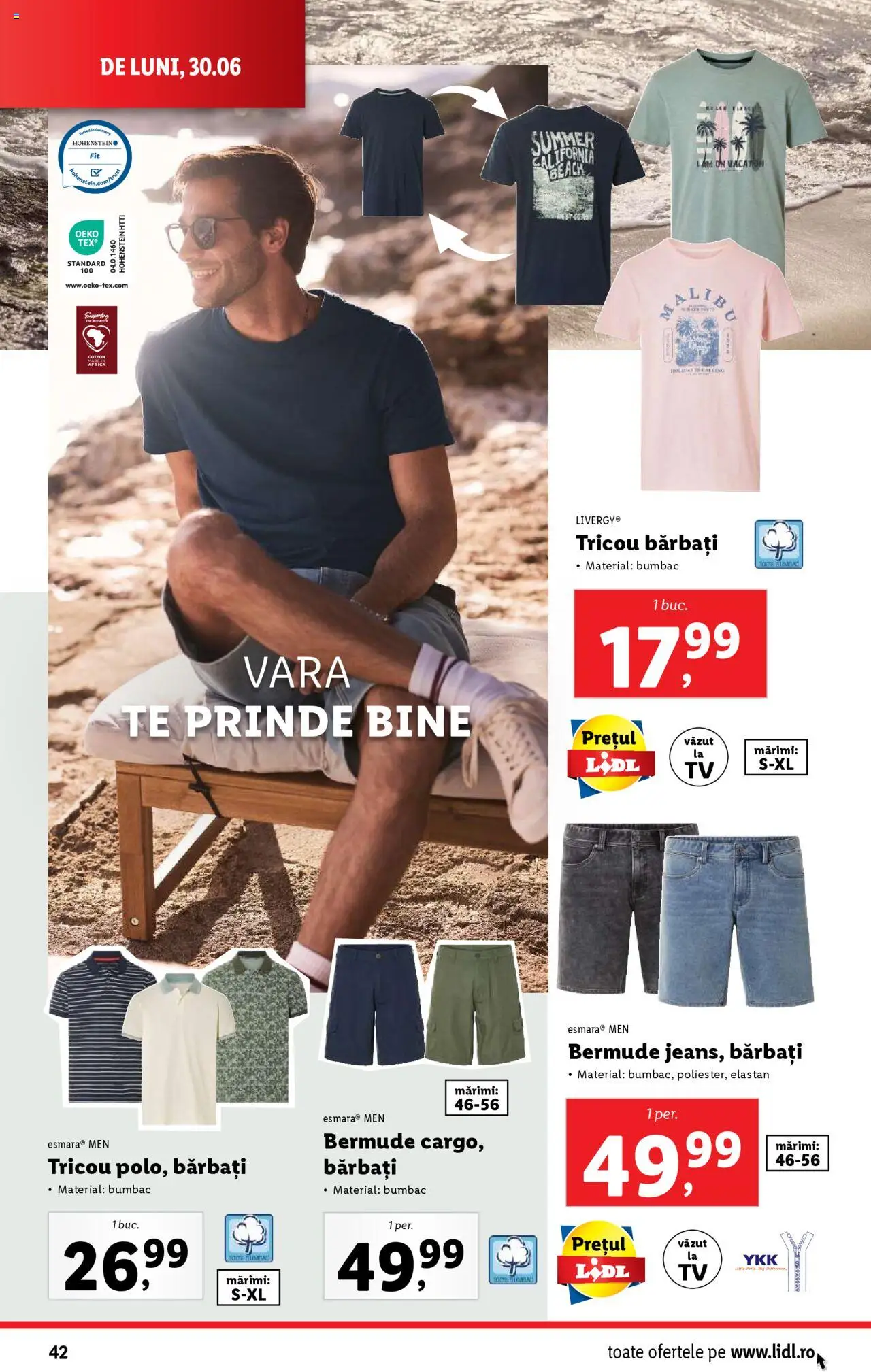 Catalog LIDL 30 Iunie - 5 Iulie 2025 | Pagina 42 | Produse: Tricou