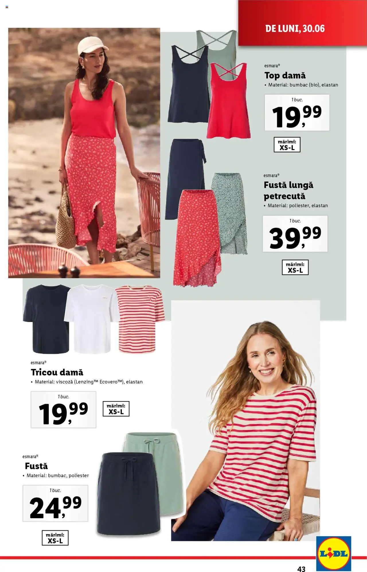 Catalog LIDL 30 Iunie - 5 Iulie 2025 | Pagina 43 | Produse: Top, Tricou