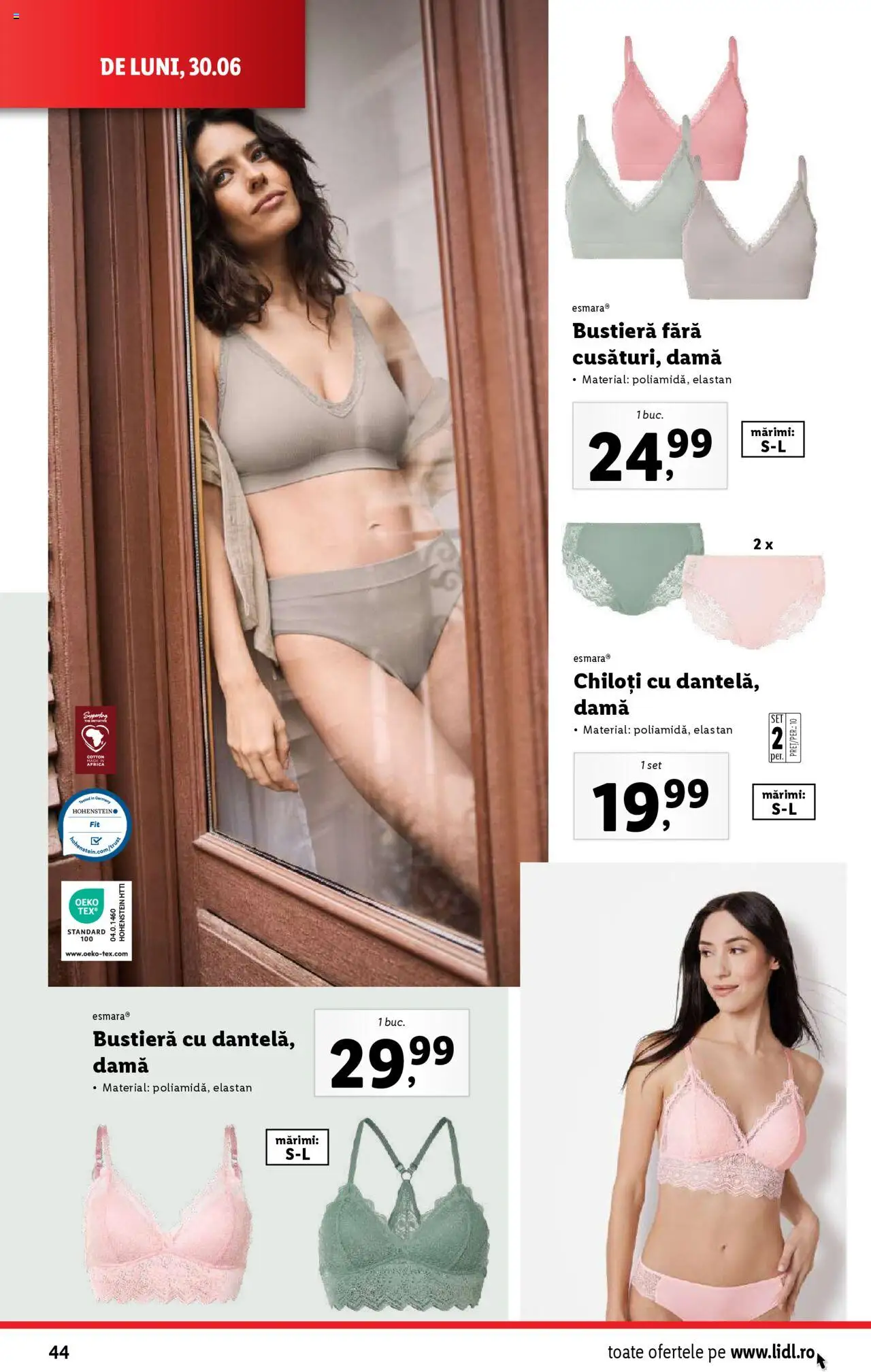 Catalog LIDL 30 Iunie - 5 Iulie 2025 | Pagina 44 | Produse: Bustieră, Chiloți