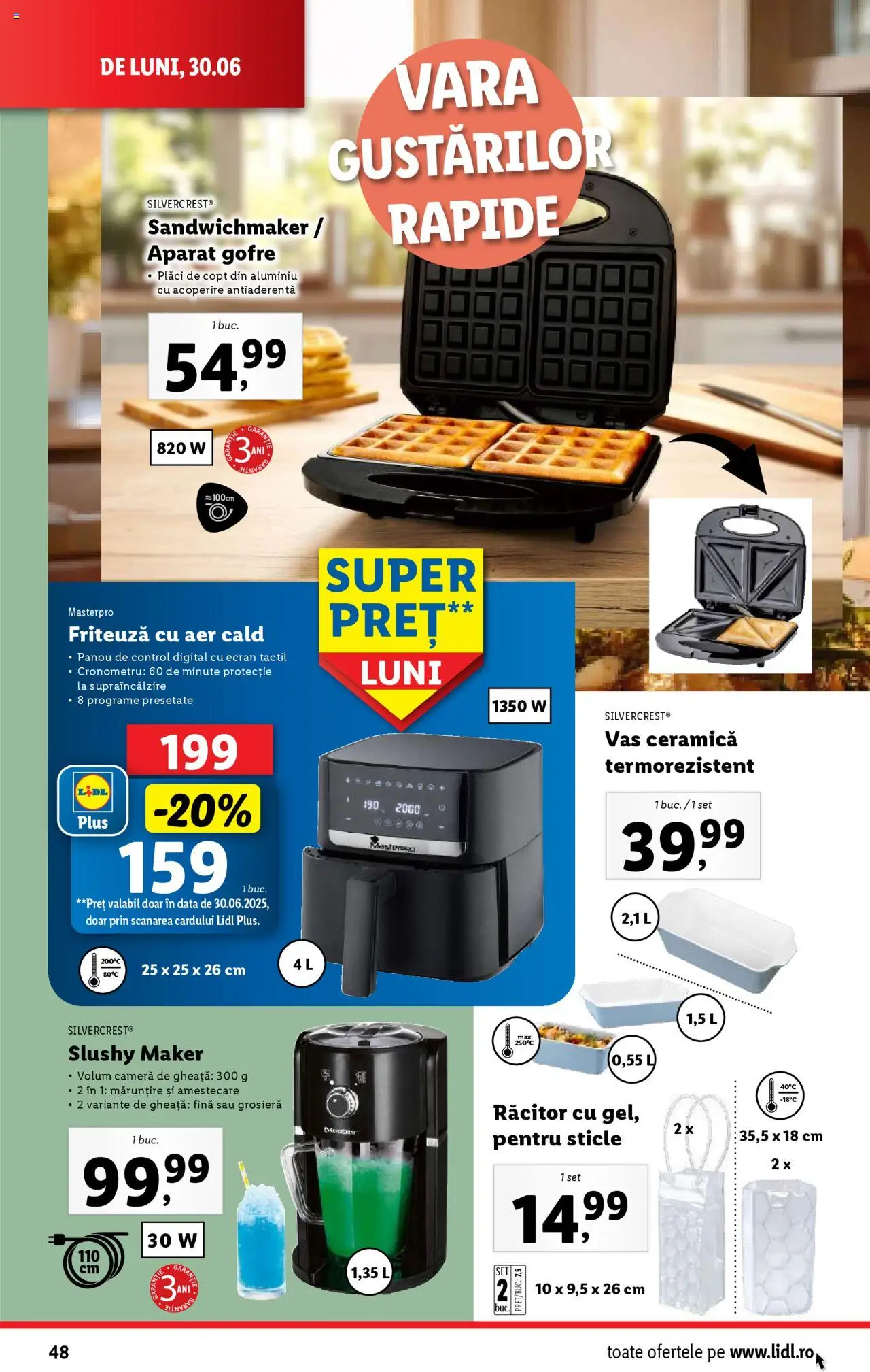Catalog LIDL 30 Iunie - 5 Iulie 2025 | Pagina 48 | Produse: Sandwichmaker, Cameră, Friteuză, Gofre