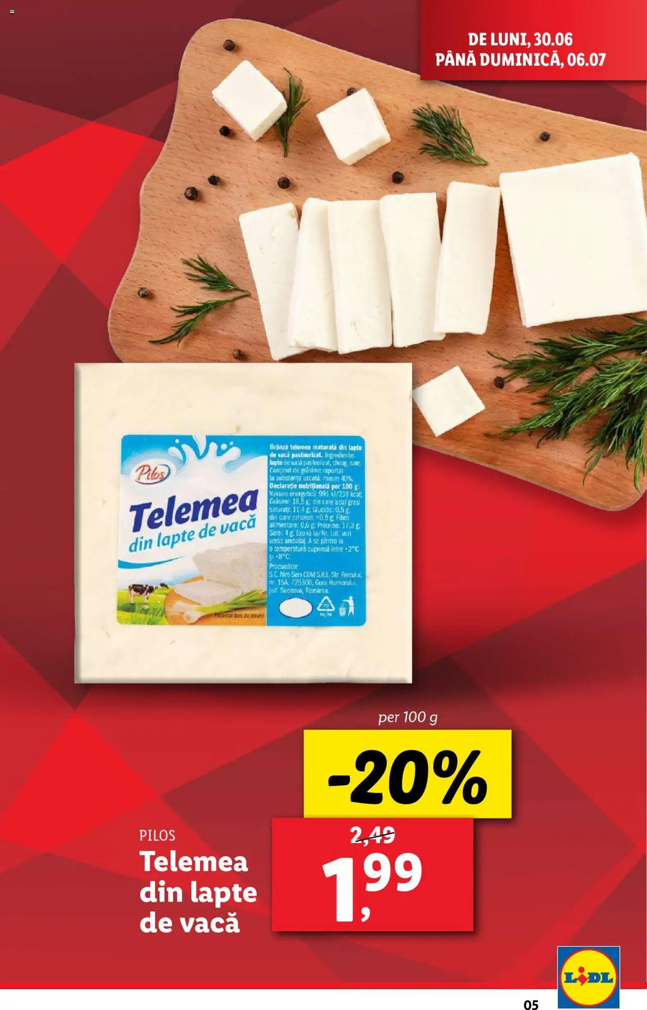 Catalog LIDL 30 Iunie - 5 Iulie 2025 | Pagina 5 | Produse: Masaüstü kılıfı, Toplar, Brânză, Sare