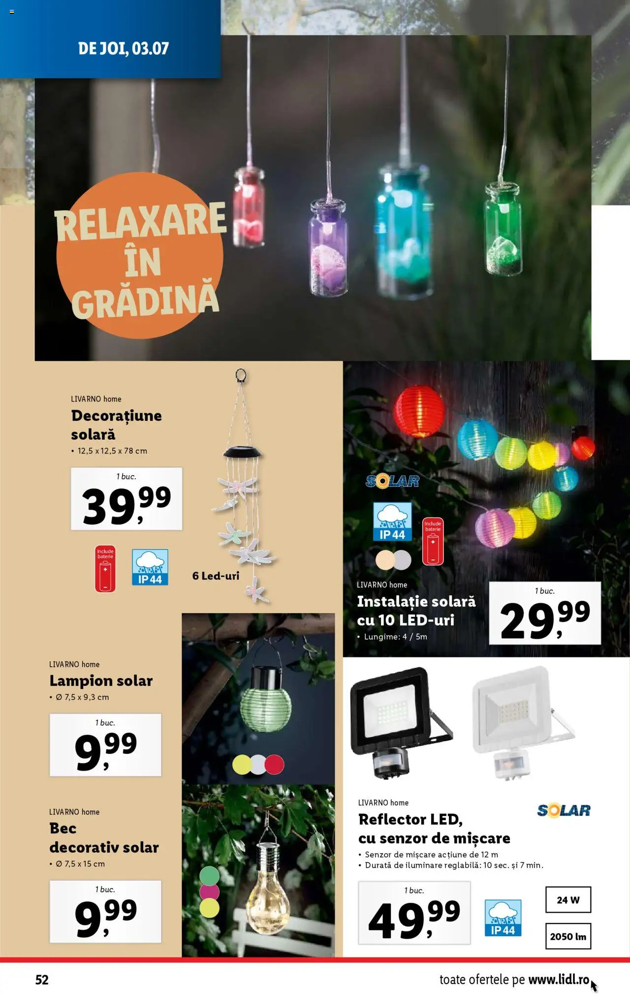 Catalog LIDL 30 Iunie - 5 Iulie 2025 | Pagina 52 | Produse: T cetveli, Baterie