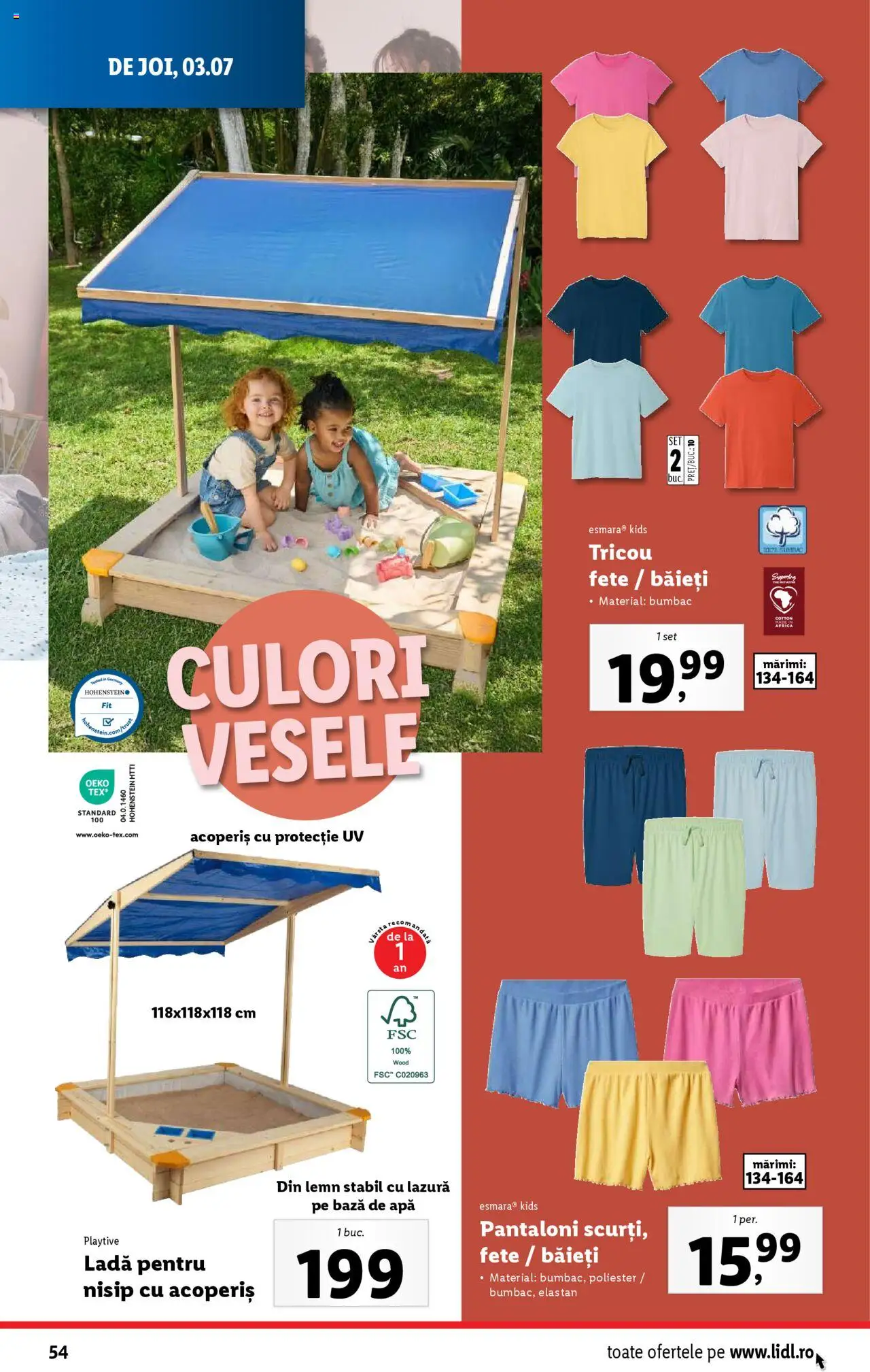 Catalog LIDL 30 Iunie - 5 Iulie 2025 | Pagina 54 | Produse: Lazură, Tricou, Pantaloni, Apă