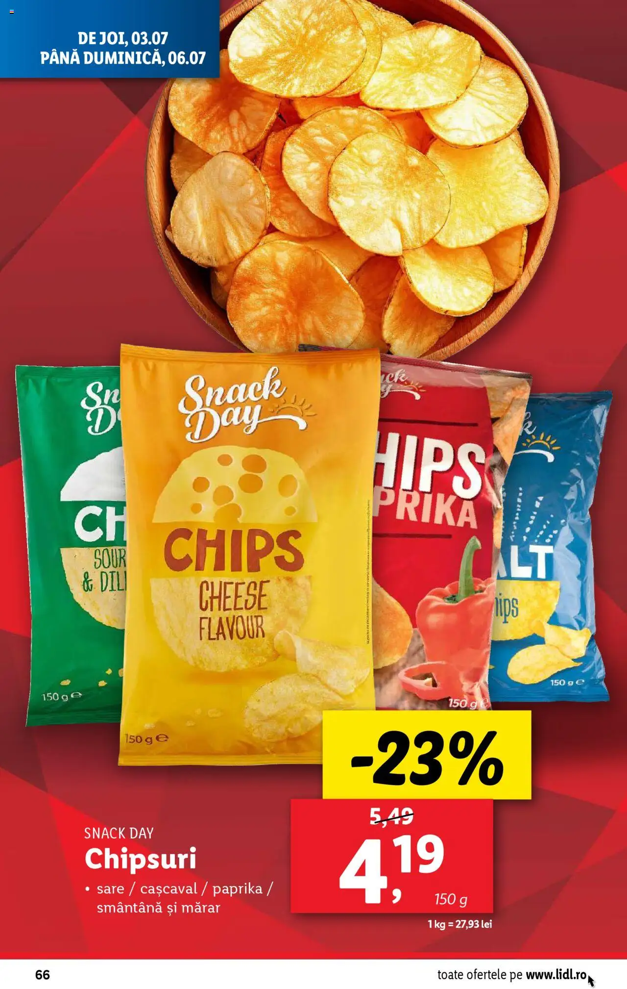 Catalog LIDL 30 Iunie - 5 Iulie 2025 | Pagina 66 | Produse: Mărar, Cașcaval, Chipsuri, Smântână