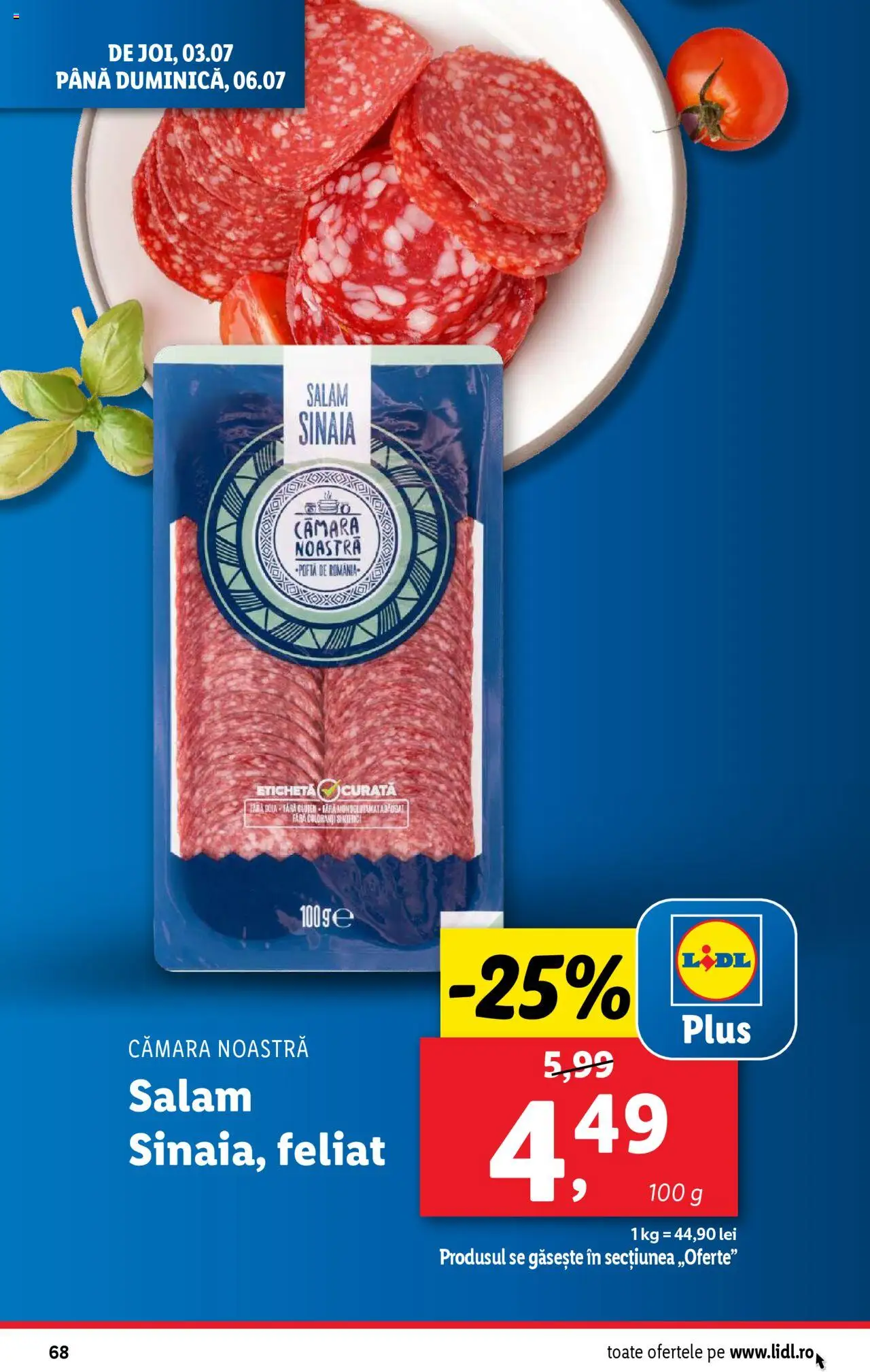 Catalog LIDL 30 Iunie - 5 Iulie 2025 | Pagina 68 | Produse: Salam
