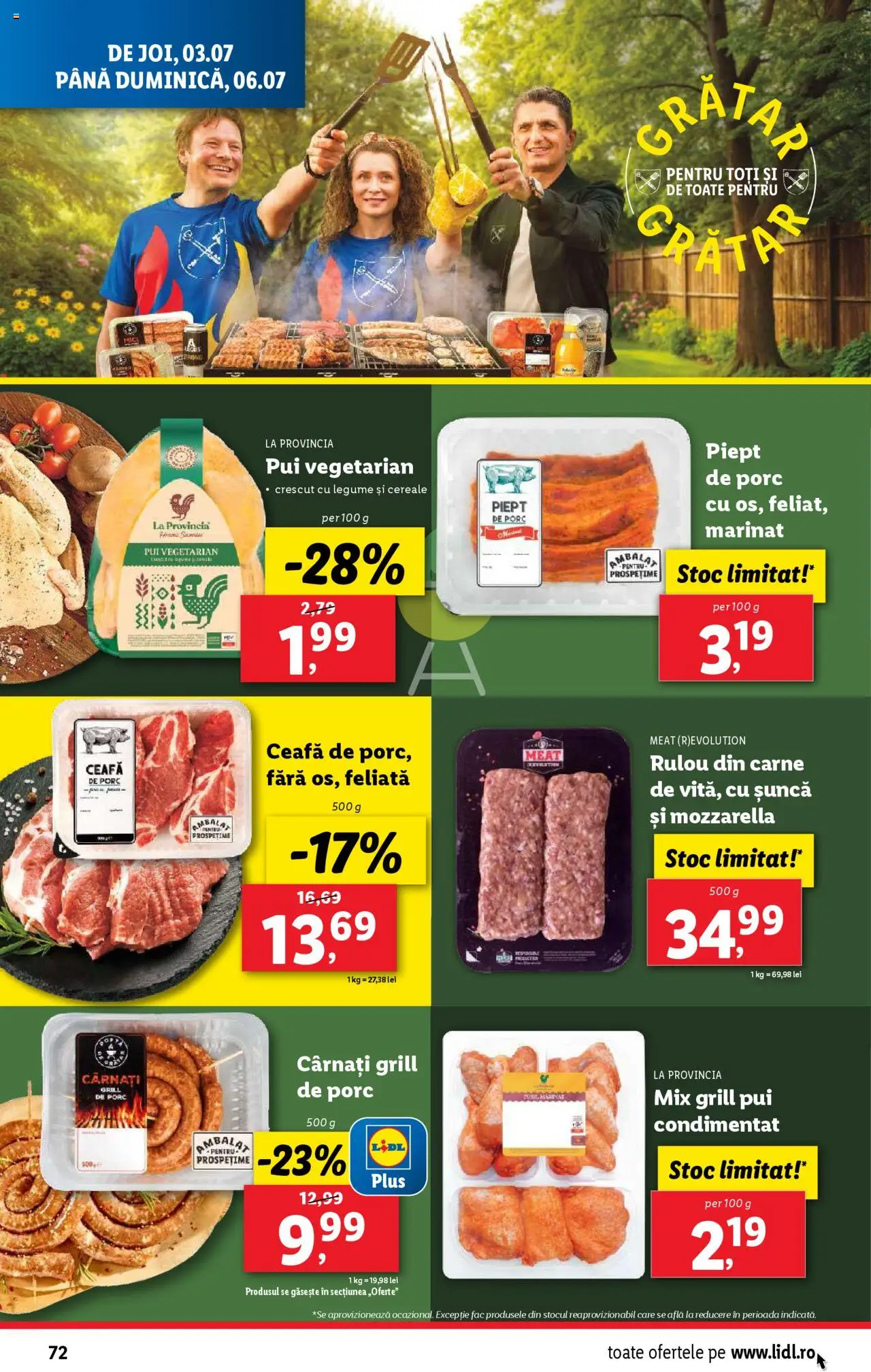 Catalog LIDL 30 Iunie - 5 Iulie 2025 | Pagina 72 | Produse: Grill, Hacıyatmaz Kedi Oyuncağı, Șuncă, Carne De Porc