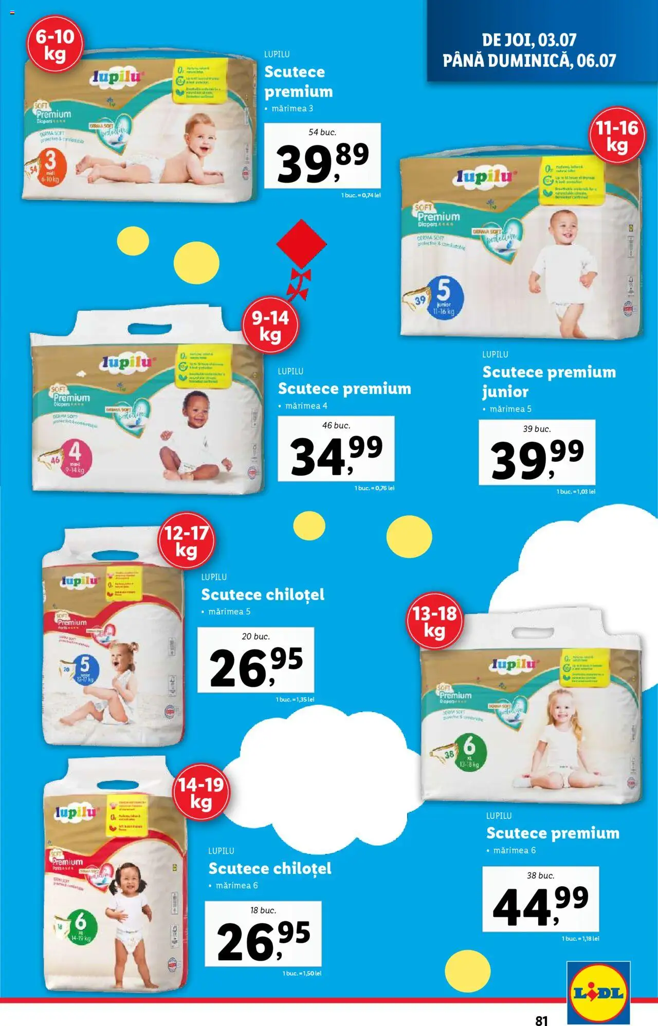 Catalog LIDL 30 Iunie - 5 Iulie 2025 | Pagina 81 | Produse: Scutece