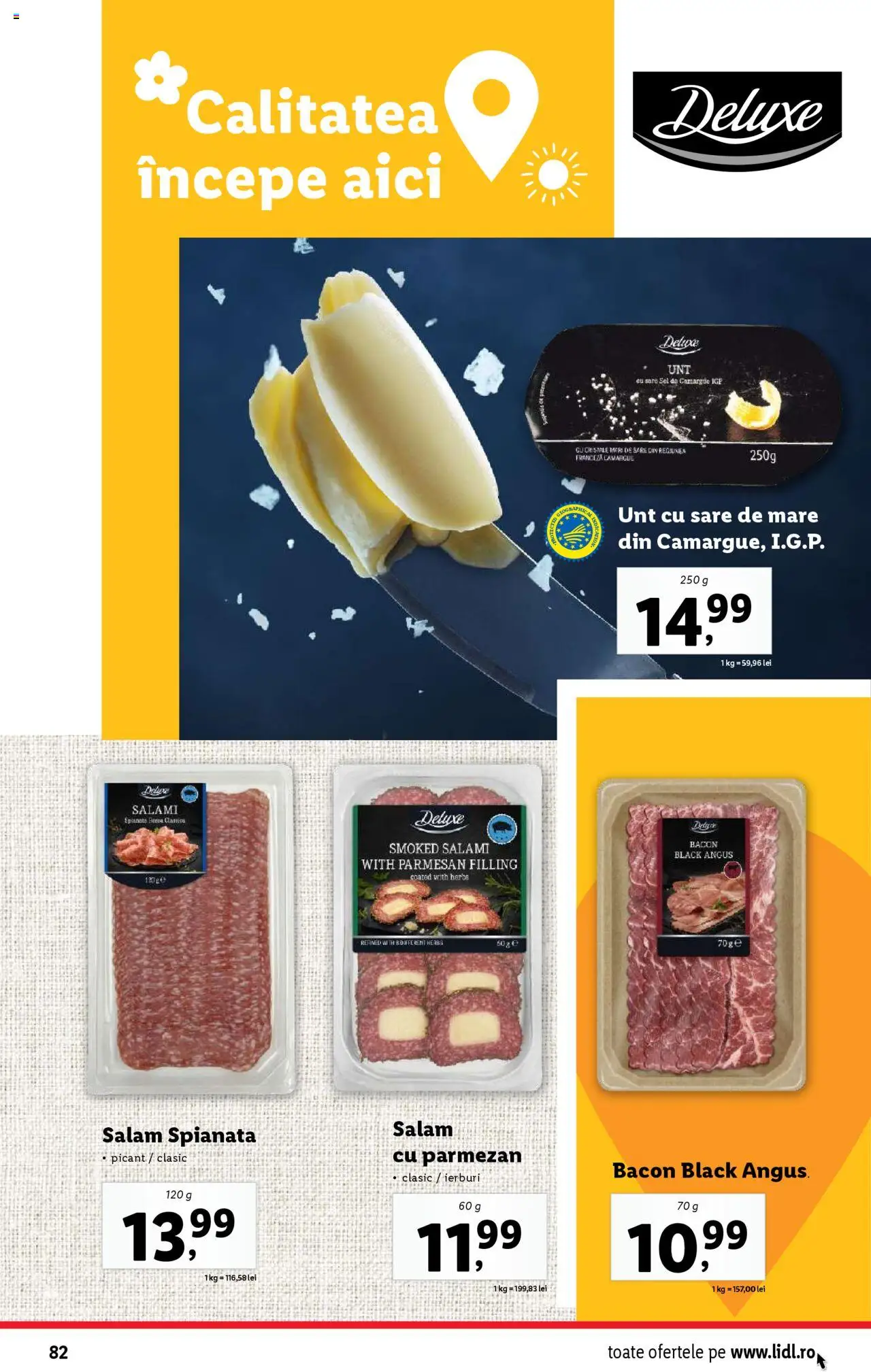 Catalog LIDL 30 Iunie - 5 Iulie 2025 | Pagina 82 | Produse: Bacon, Salam, Sare, Parmezan
