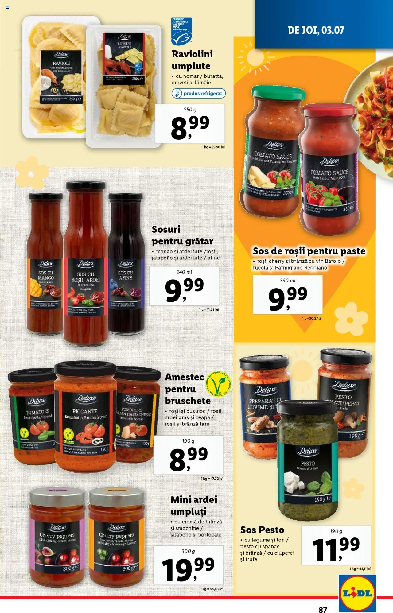 Catalog LIDL 30 Iunie - 5 Iulie 2025 | Pagina 87 | Produse: Ardei iute, Brokoli, Brânză, Sos