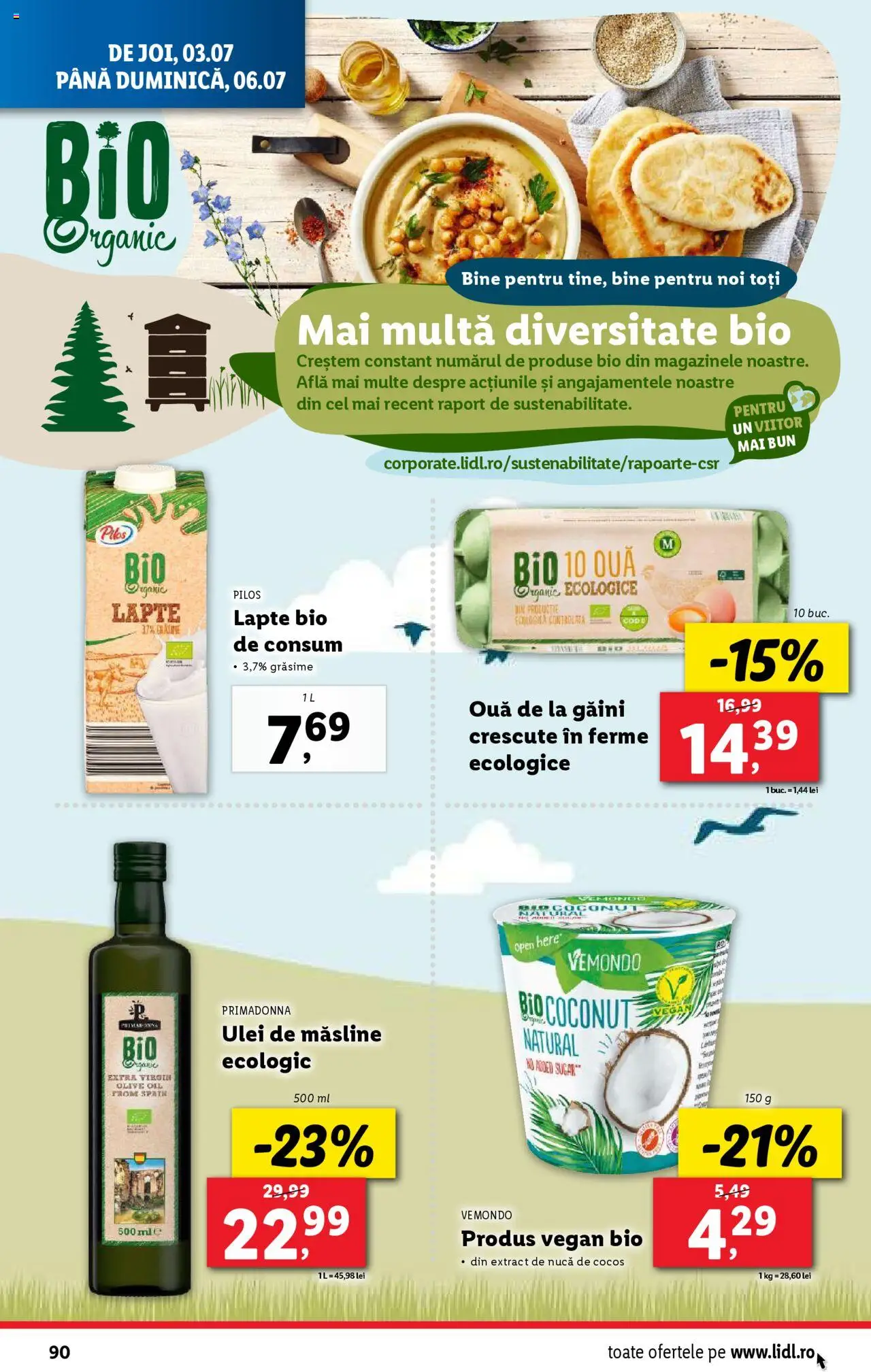 Catalog LIDL 30 Iunie - 5 Iulie 2025 | Pagina 90 | Produse: Şerit ödül, Lapte, Ouă, Ulei