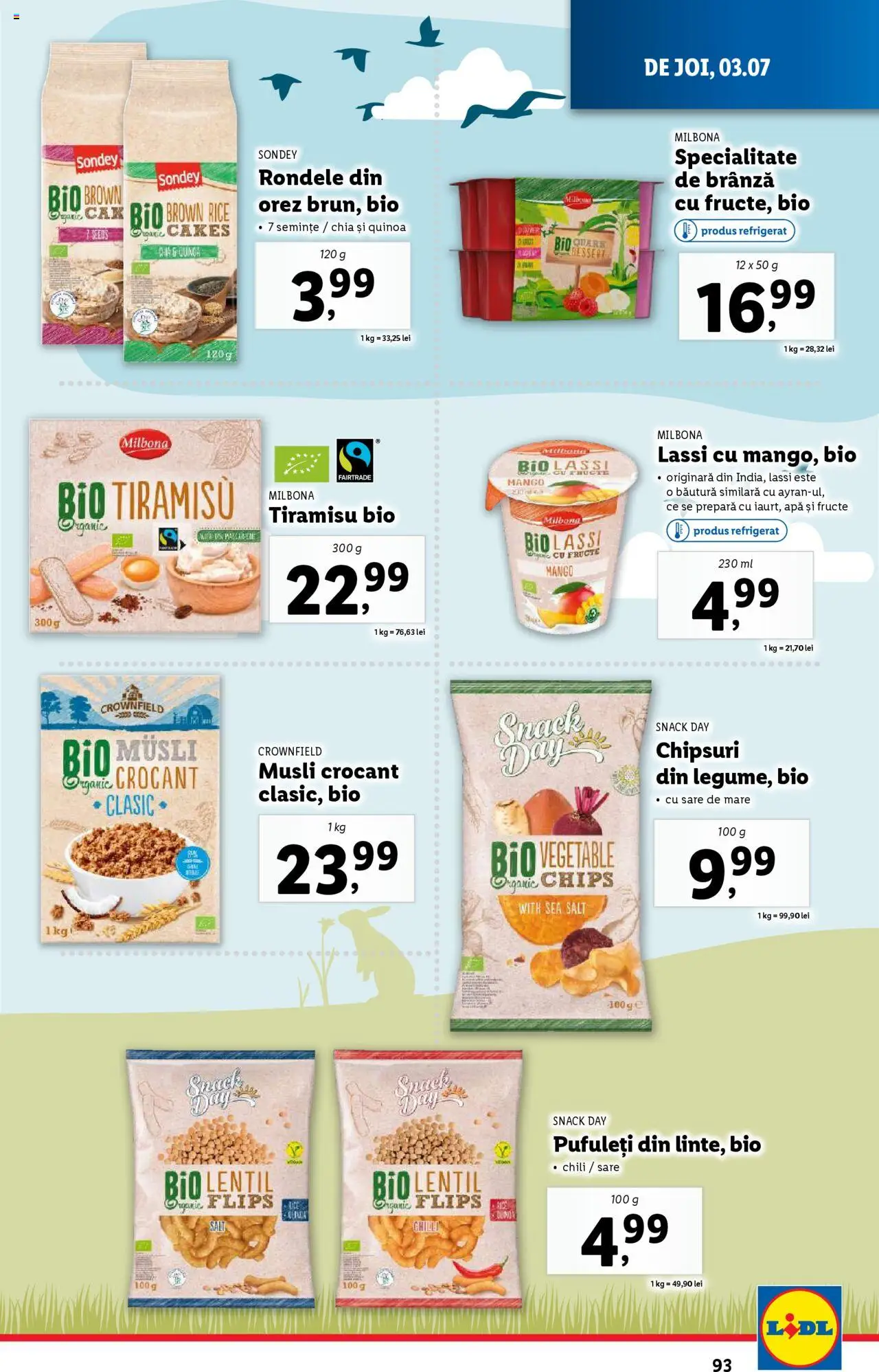 Catalog LIDL 30 Iunie - 5 Iulie 2025 | Pagina 93 | Produse: Brânză, Orez, Apă, Sare