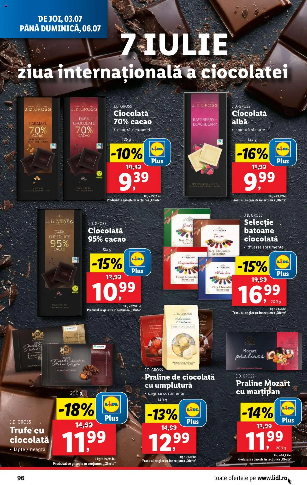 Catalog LIDL 30 Iunie - 5 Iulie 2025 | Pagina 96 | Produse: Praline, Lapte, Ciocolată, Cacao