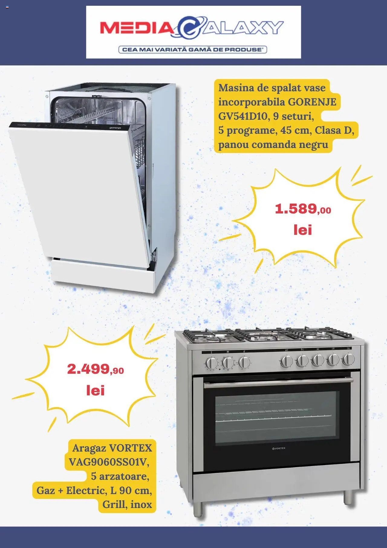 Catalog Media Galaxy 26 Iunie - 1 Iulie 2025 | Pagina 6 | Produse: Mașină De Spălat, Aragaz, Mașină De Spălat Vase