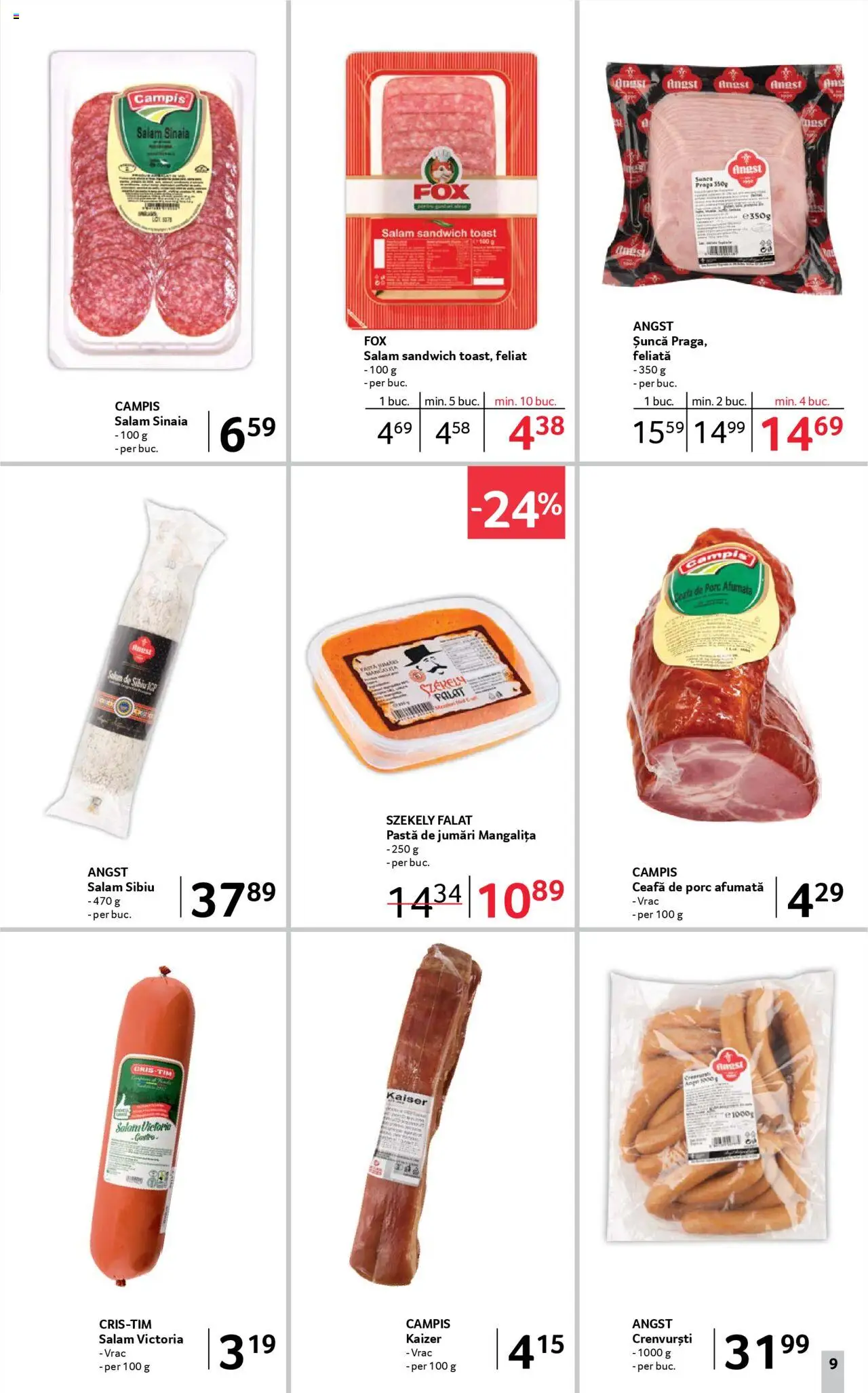 Catalog Selgros 27 Iunie - 9 Iulie 2025 | Pagina 9 | Produse: Keçeli kalem, Crenvurști, Salam, Șuncă
