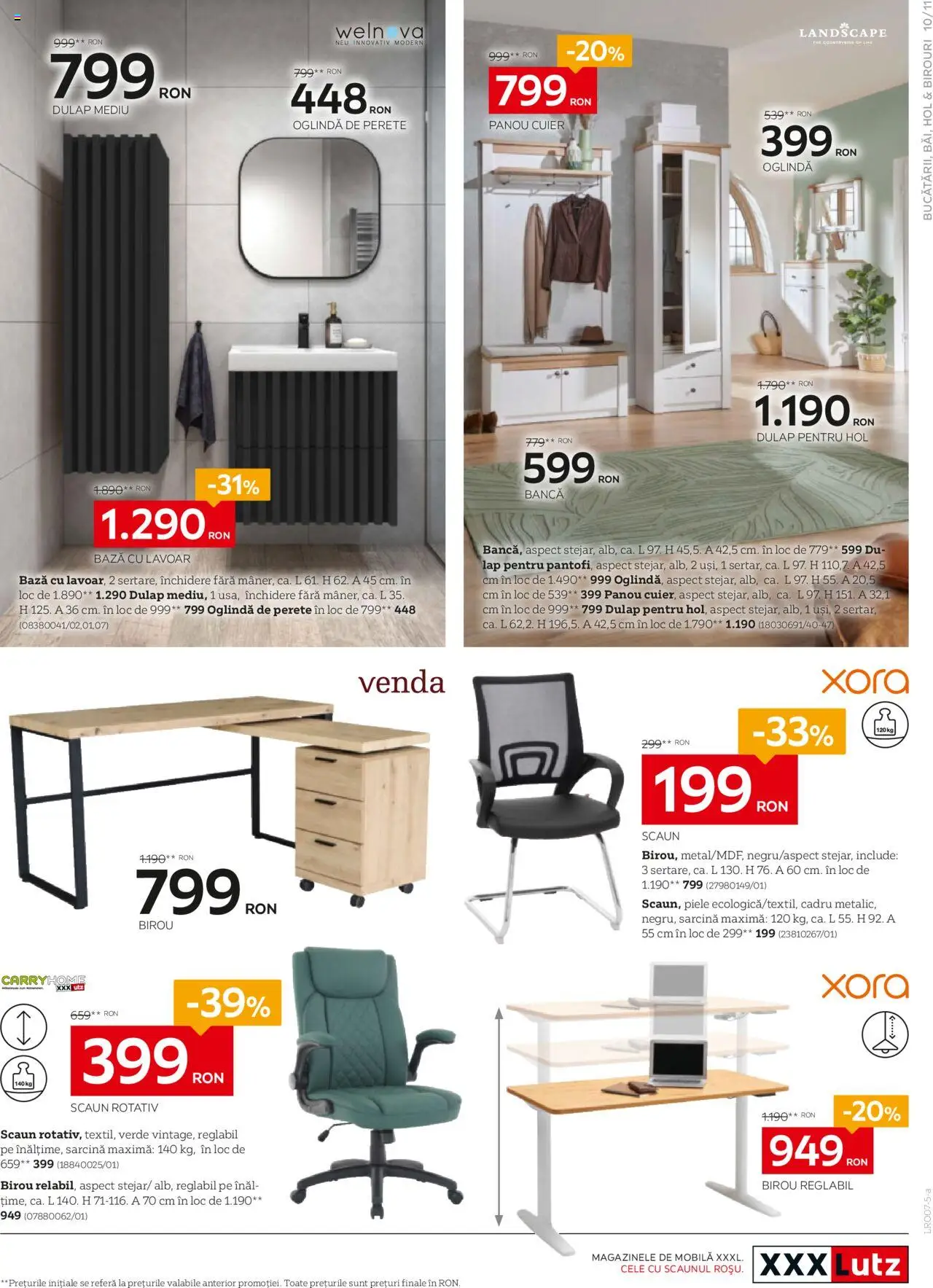 Catalog XXXLutz 30 Iunie - 26 Iulie 2025 | Pagina 11 | Produse: Scaun, Lavoar, Oglindă, Bancă