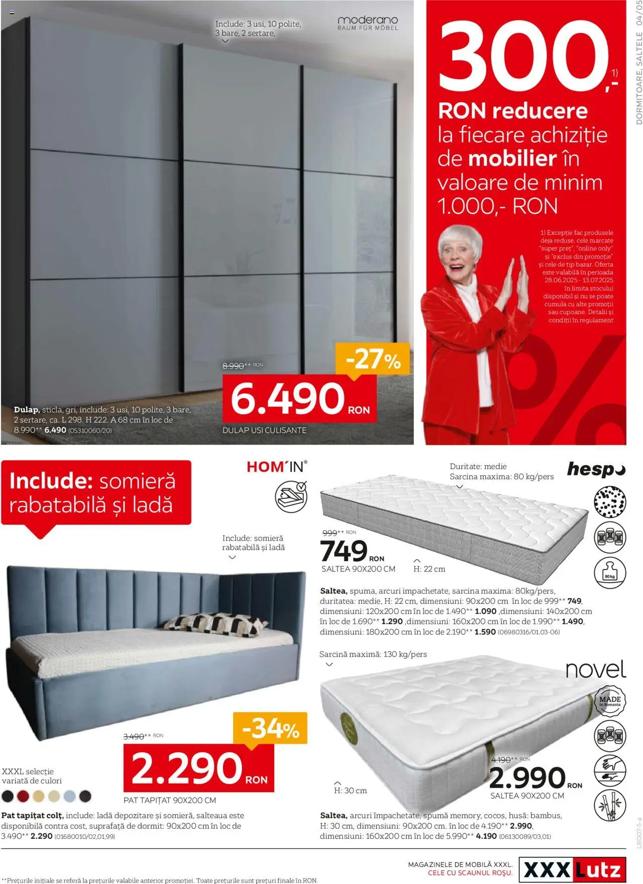 Catalog XXXLutz 30 Iunie - 26 Iulie 2025 | Pagina 5 | Produse: Pat, Saltea, Rom