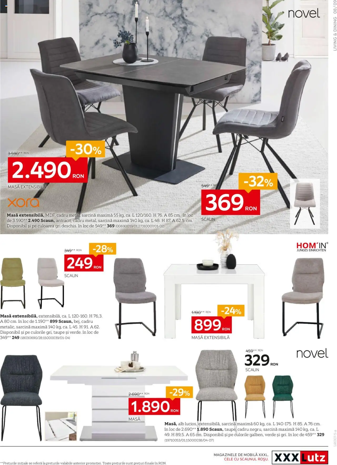 Catalog XXXLutz 30 Iunie - 26 Iulie 2025 | Pagina 9 | Produse: Masă, Scaun