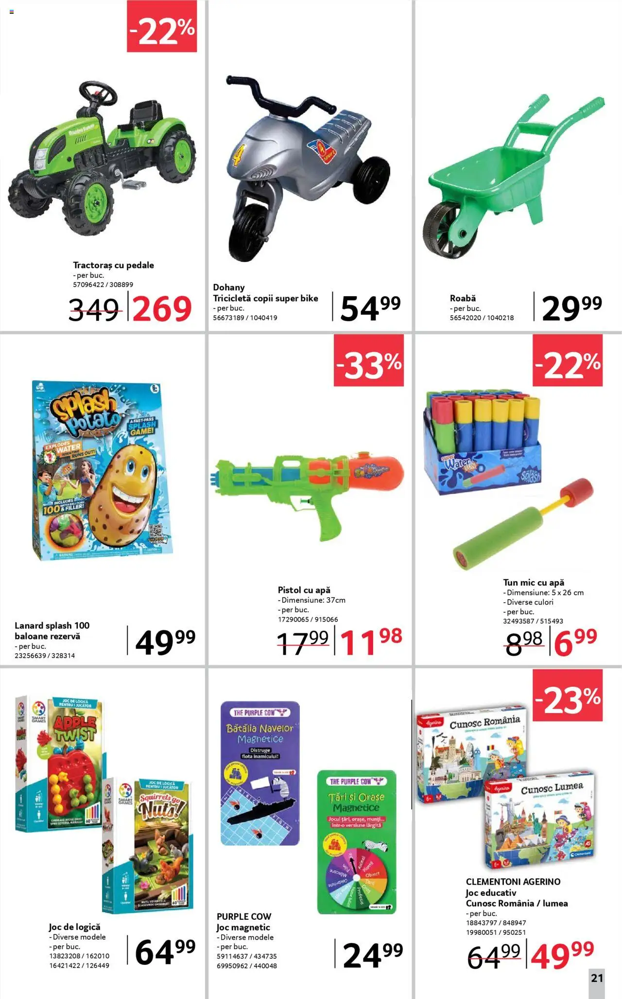 Catalog Selgros 27 Iunie - 9 Iulie 2025 | Pagina 21 | Produse: Joc, Roabă, Apă