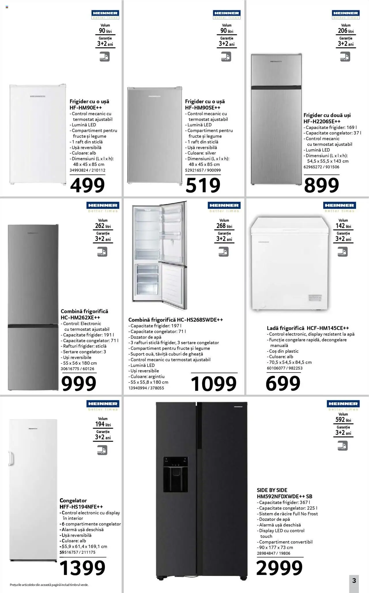 Catalog Selgros 27 Iunie - 9 Iulie 2025 | Pagina 3 | Produse: Frigider, Ușă, Legume, Combină frigorifică