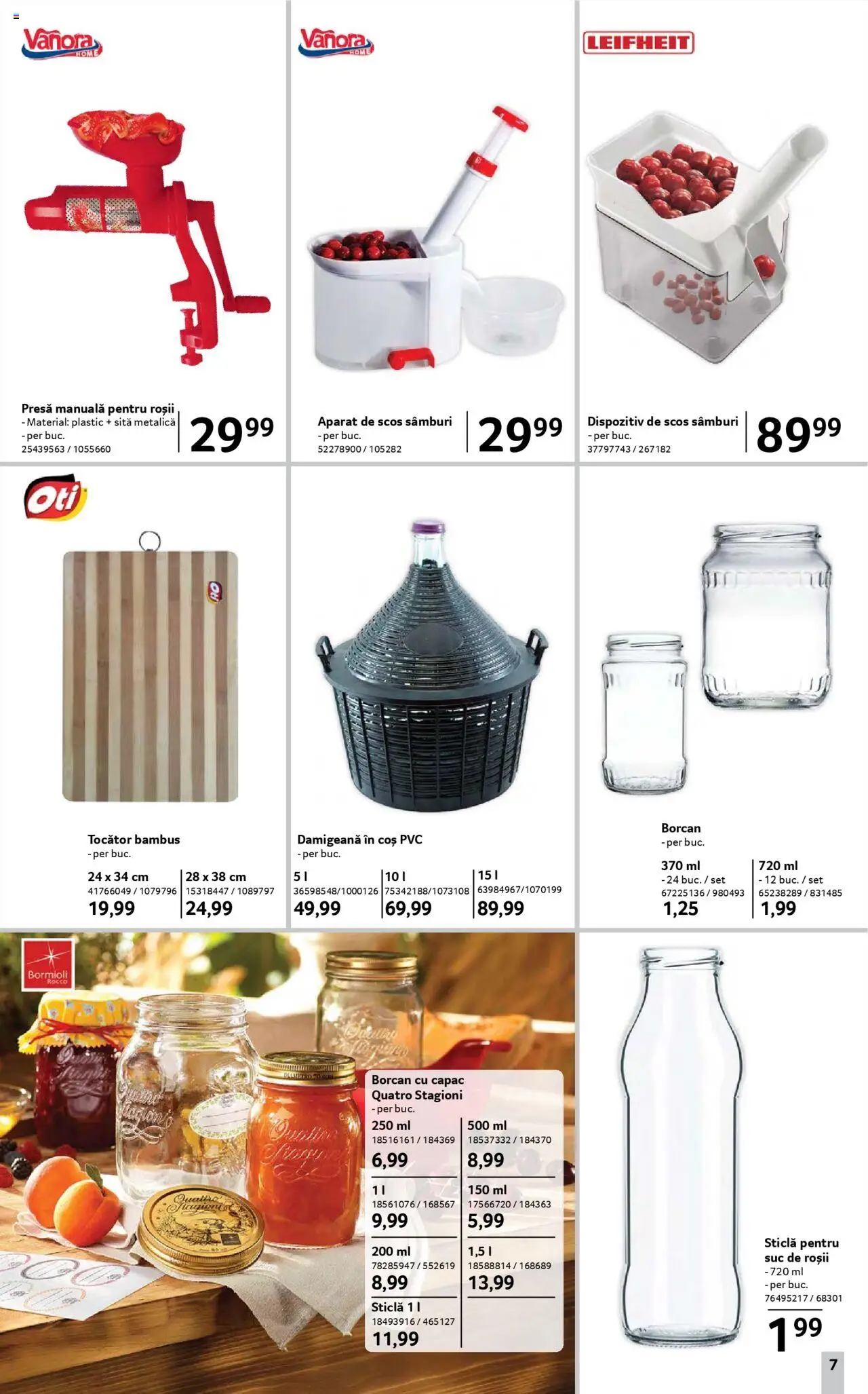 Catalog Selgros 27 Iunie - 9 Iulie 2025 | Pagina 7 | Produse: Presă, Sită, Borcan, Suc